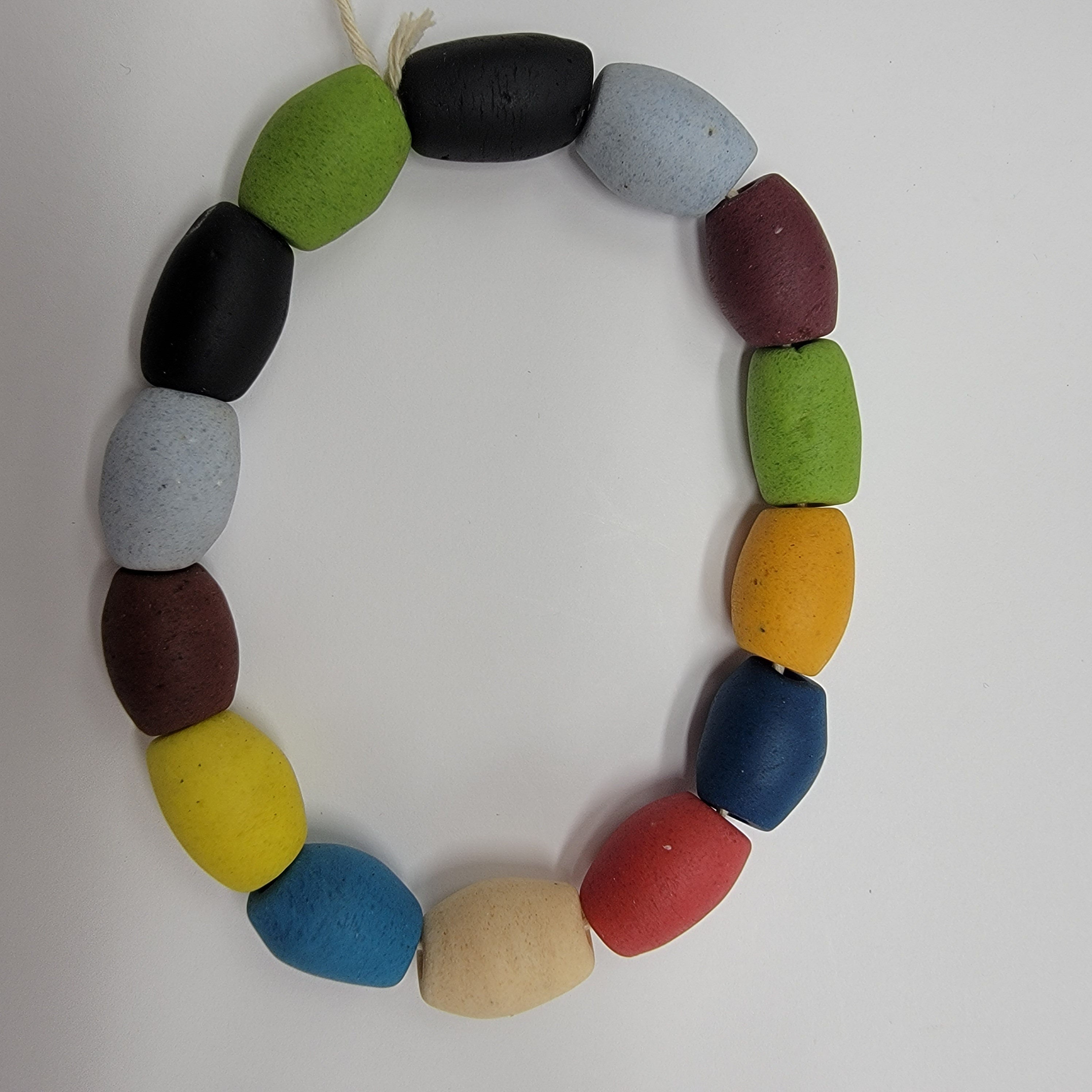 Bicone Krobo Glass Beads