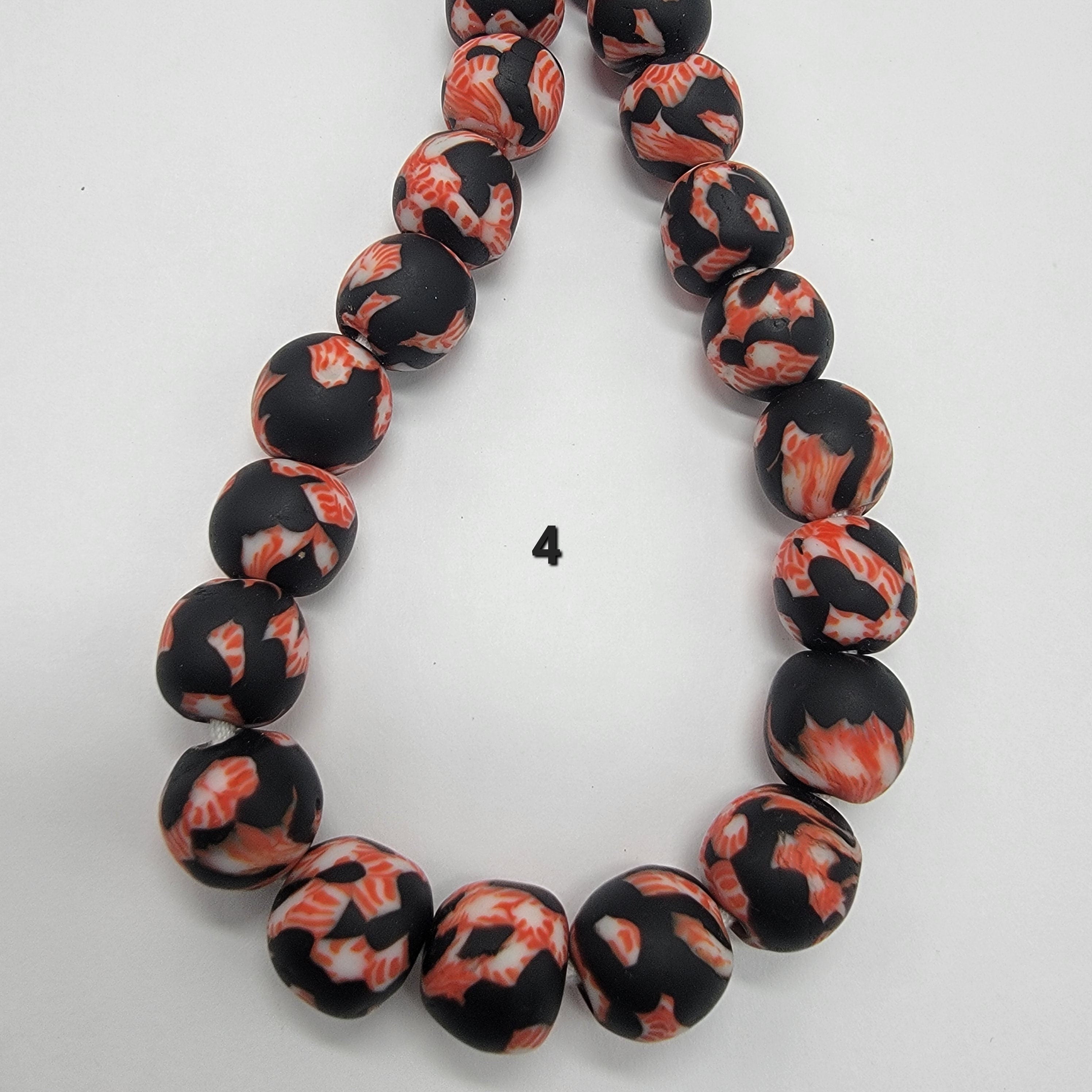 Red African Recycled Glass Beads, Ethnic Beads