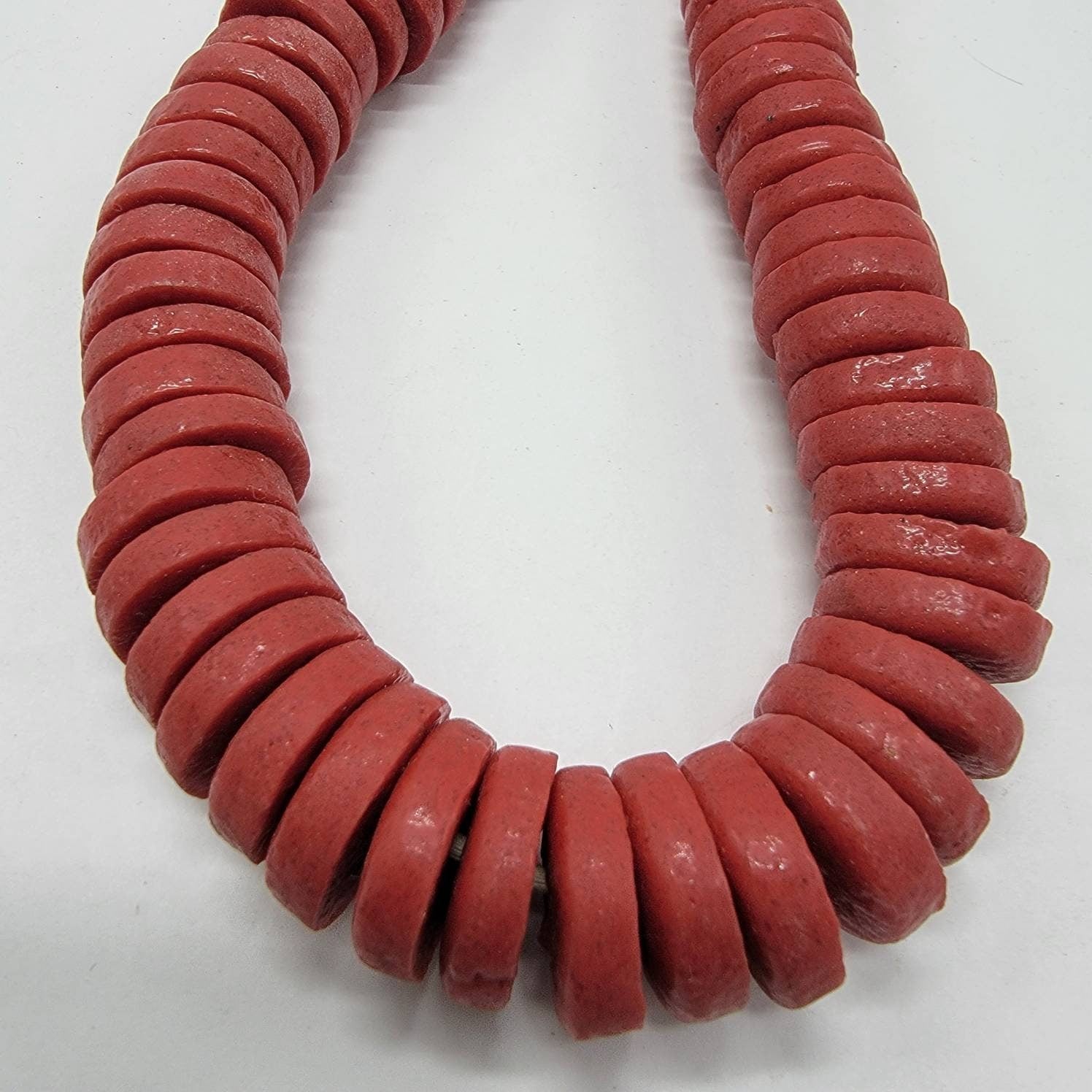 Large African Spacer Beads, African Disk Beads