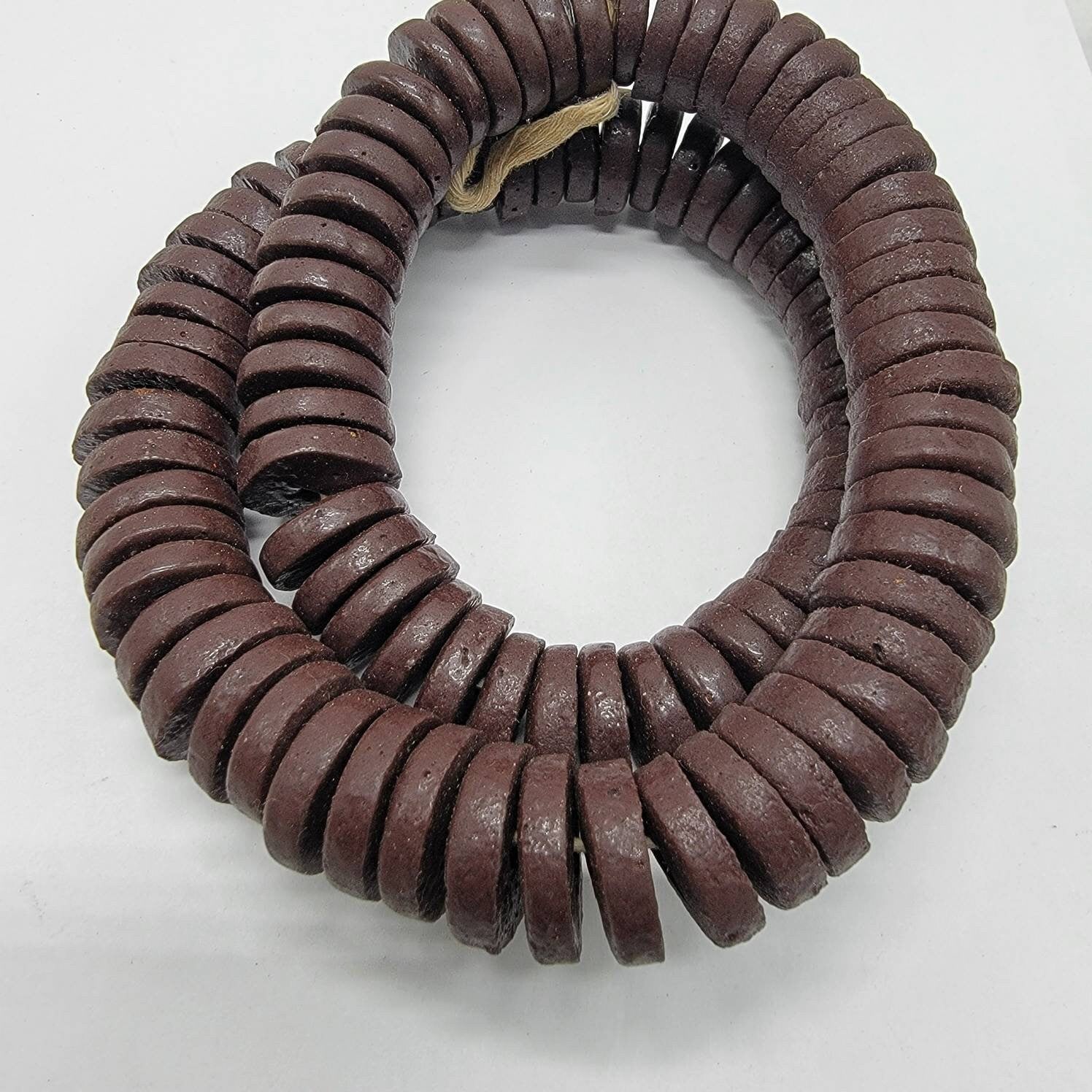 Large African Spacer Beads, African Disk Beads