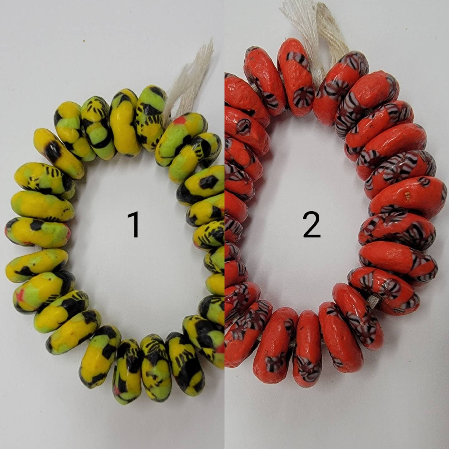 25 Pieces of powered glass spacer African beads, Krobo beads, recycle beads