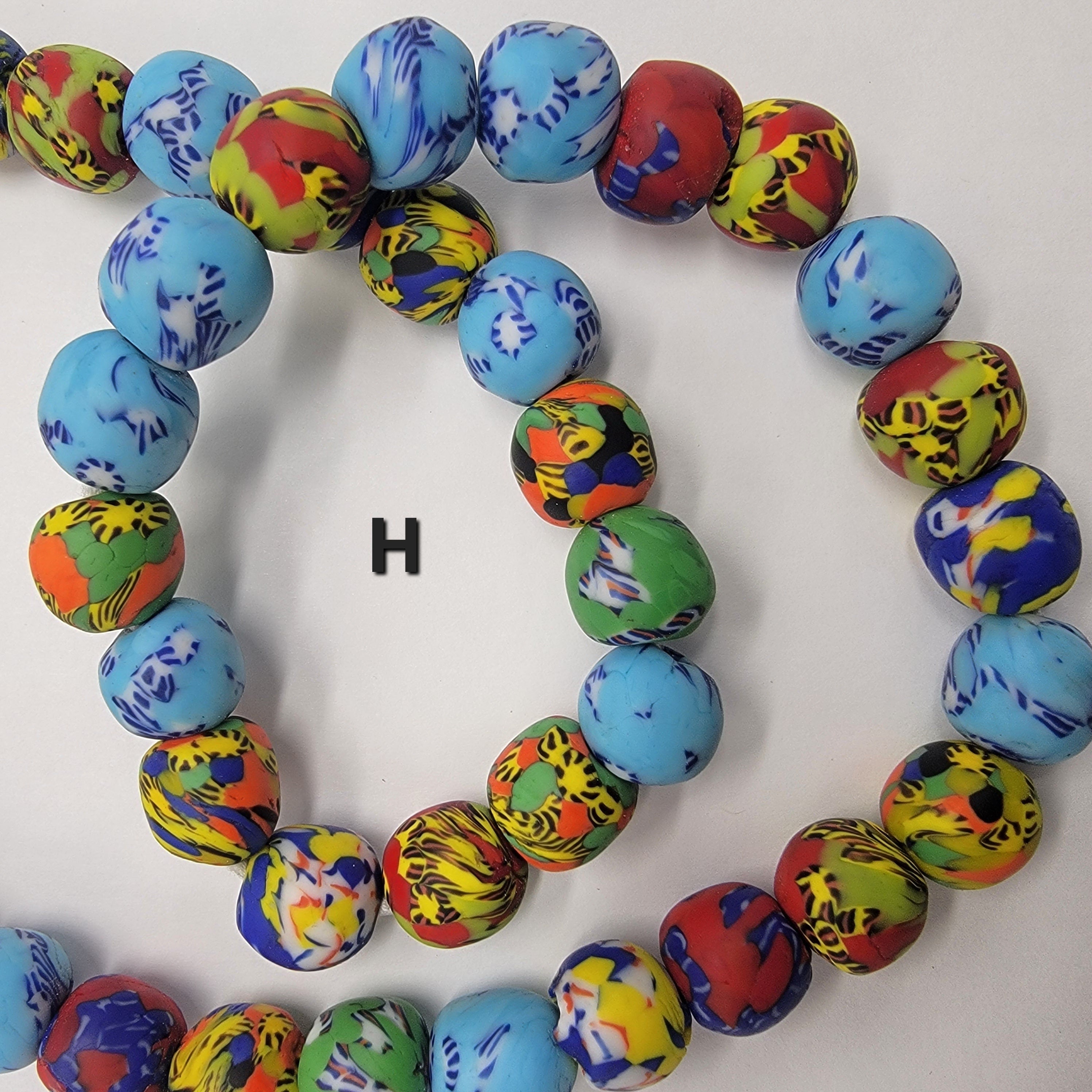 African Recycled Glass Beads, Ethnic Beads