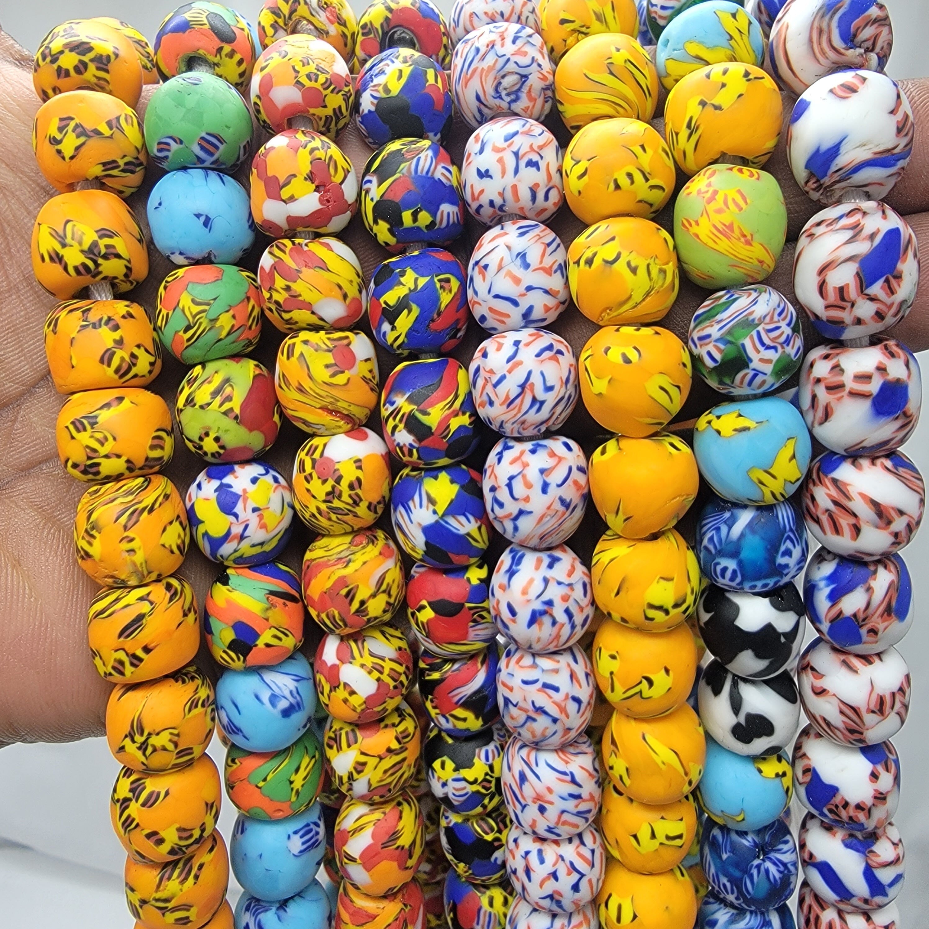 African Recycled Glass Beads, Ethnic Beads