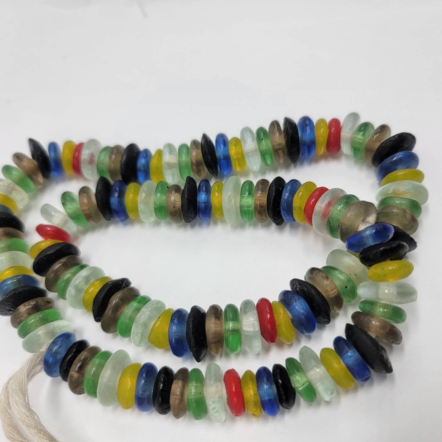 Mix Recycled Spacer Glass Beads, African Beads