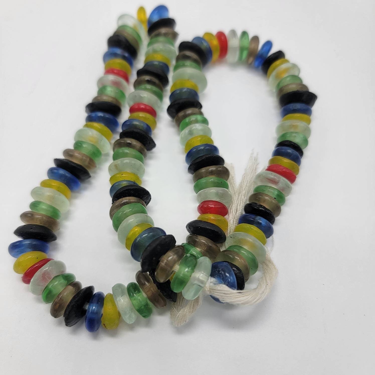 Mix Recycled Spacer Glass Beads, African Beads