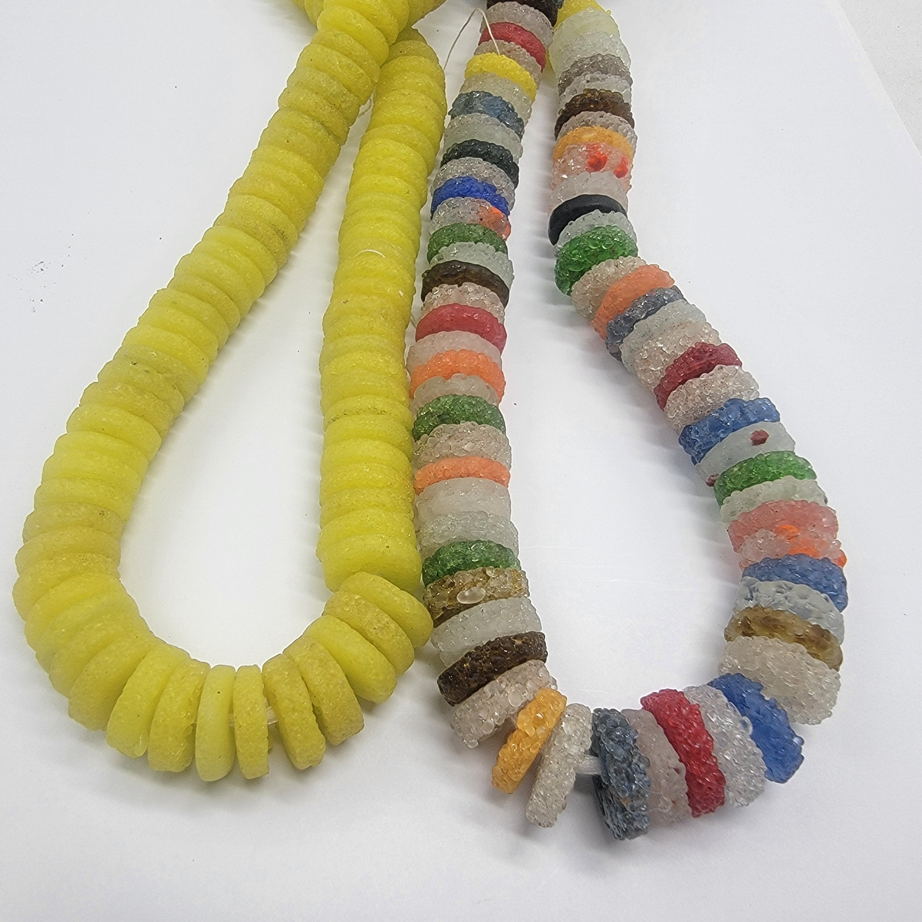 Sugar Spacer Beads, Recycled African Beads