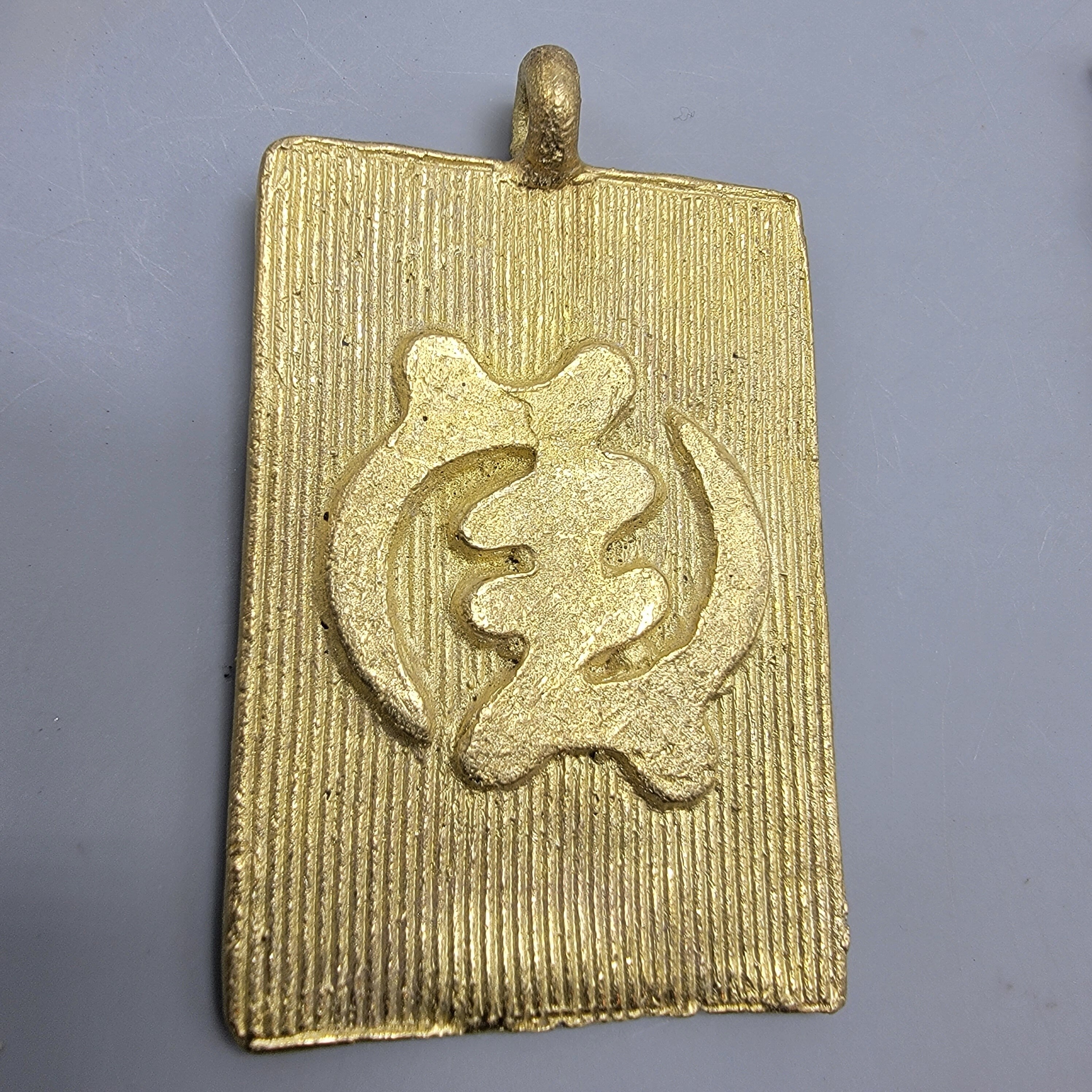 Brass Pendant, African Brass Beads