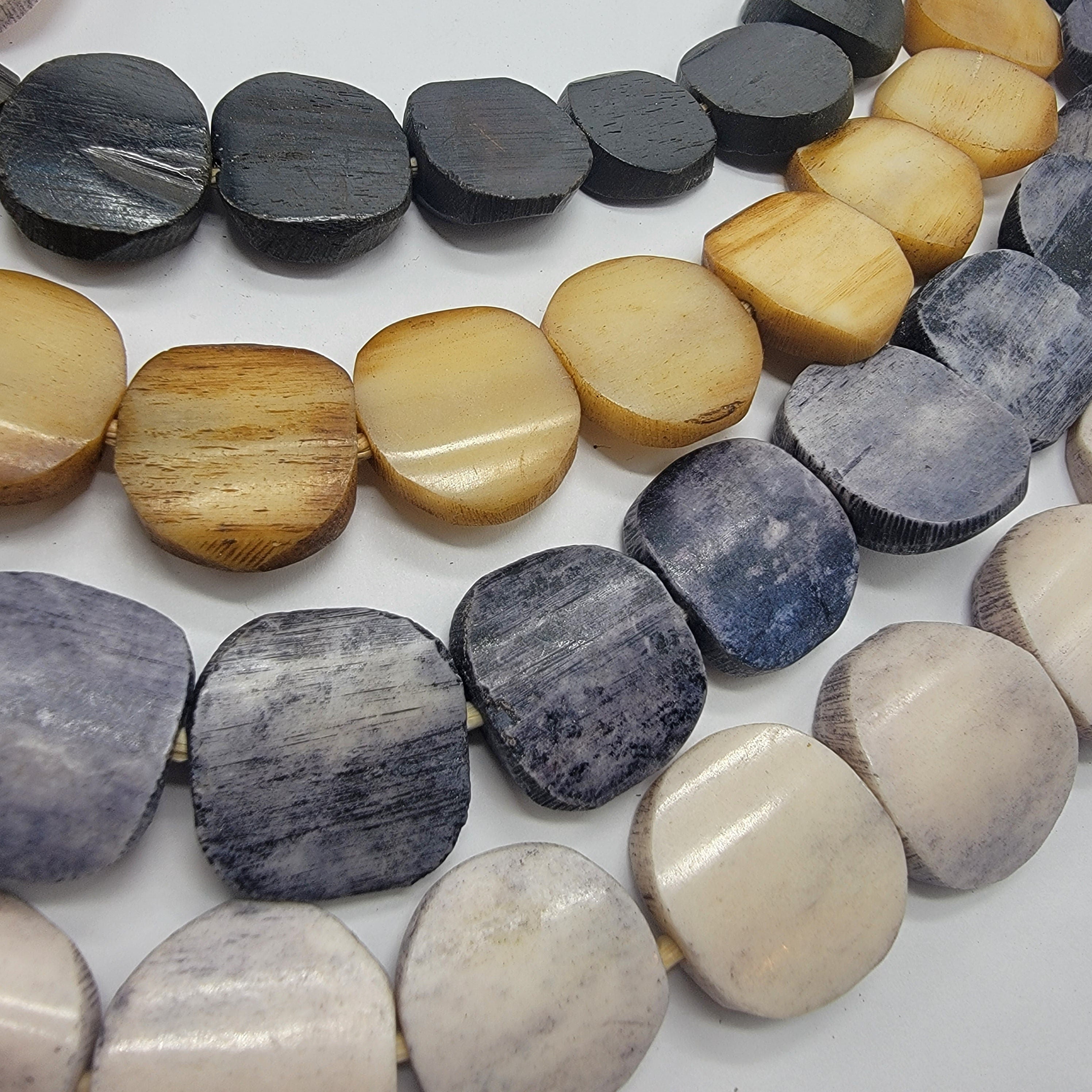 Circular African Bone Beads