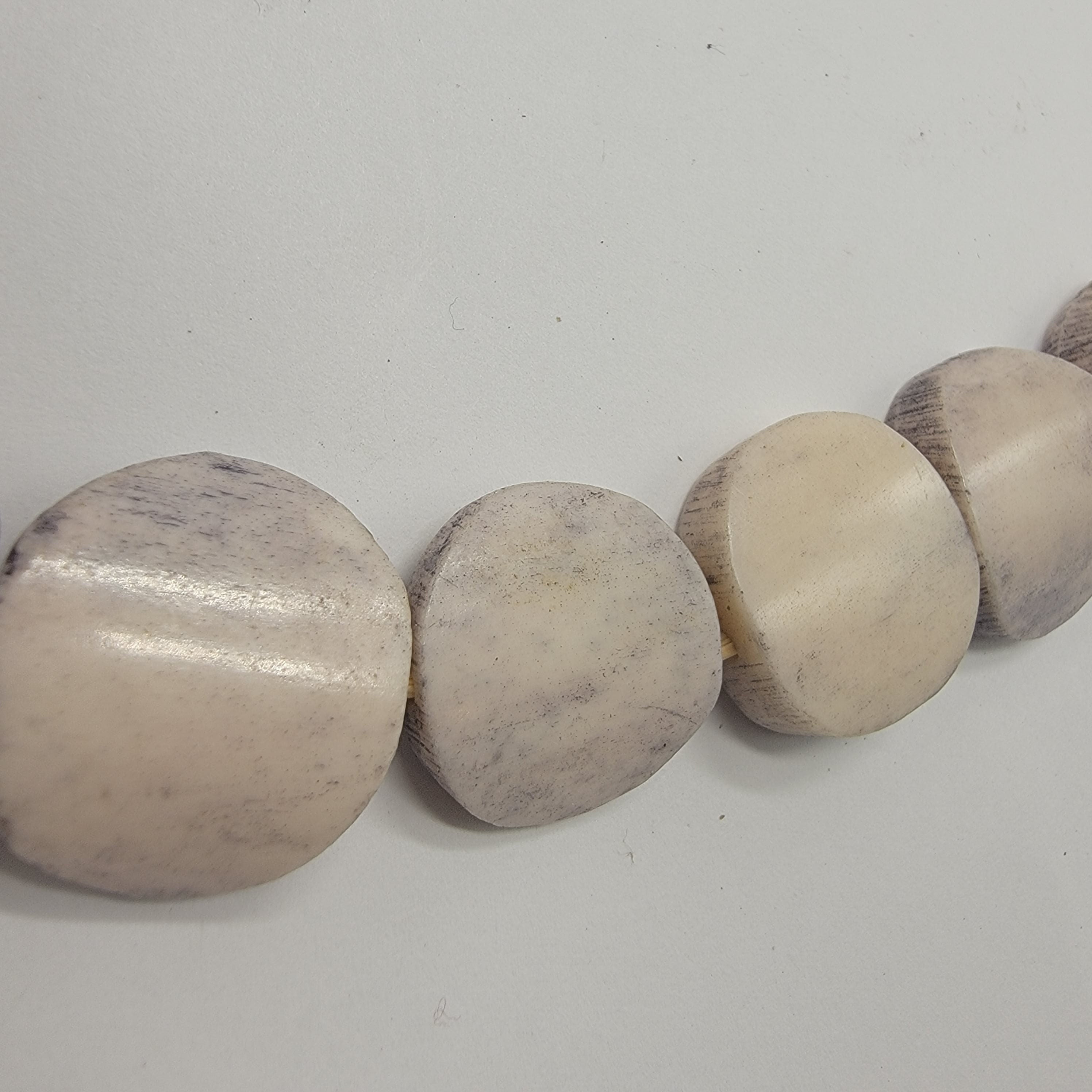 Circular African Bone Beads