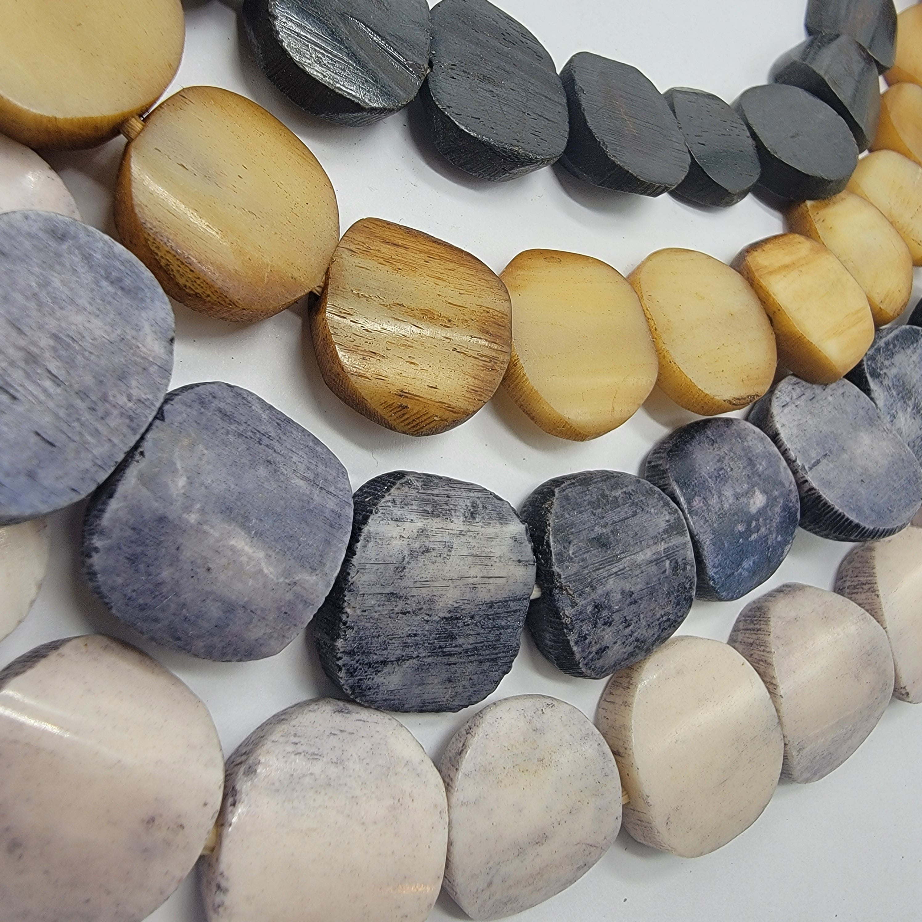 Circular African Bone Beads