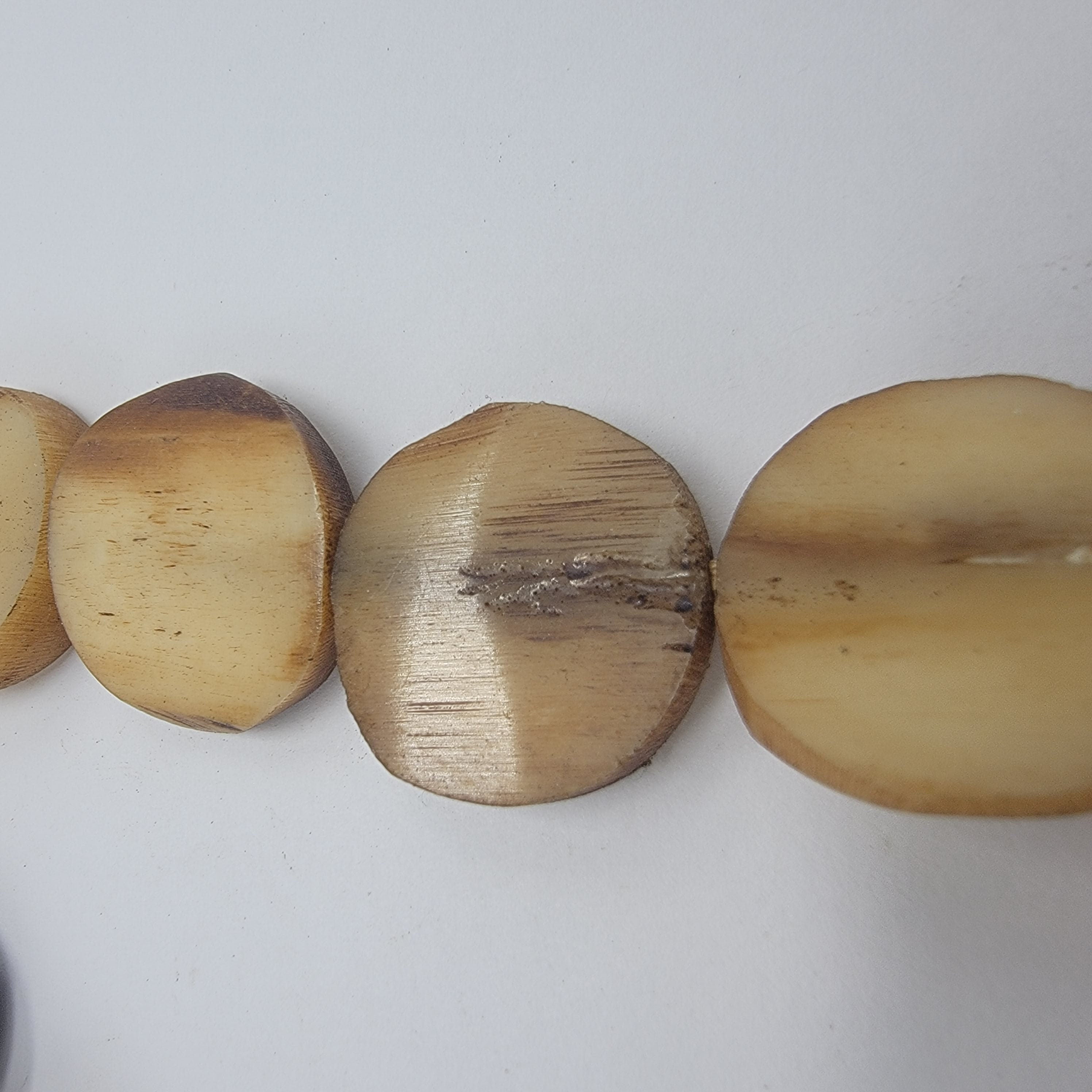 Circular African Bone Beads