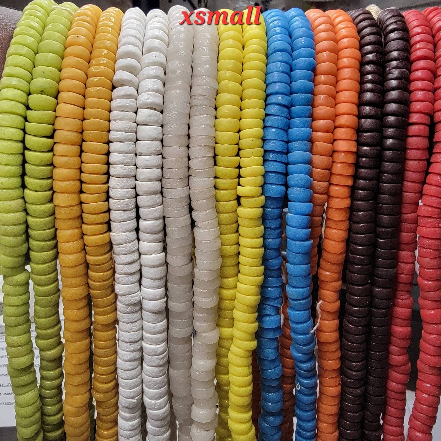 150+ Extra Small Disk Beads, African Spacer Beads