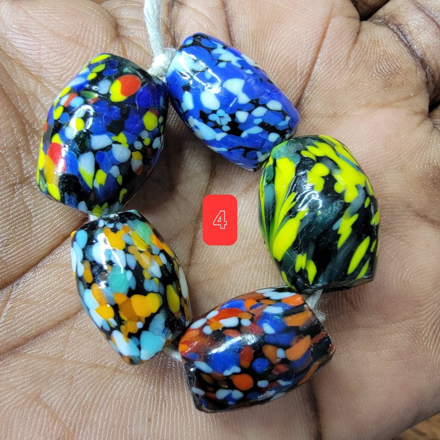 Barrel Indian Glass Beads