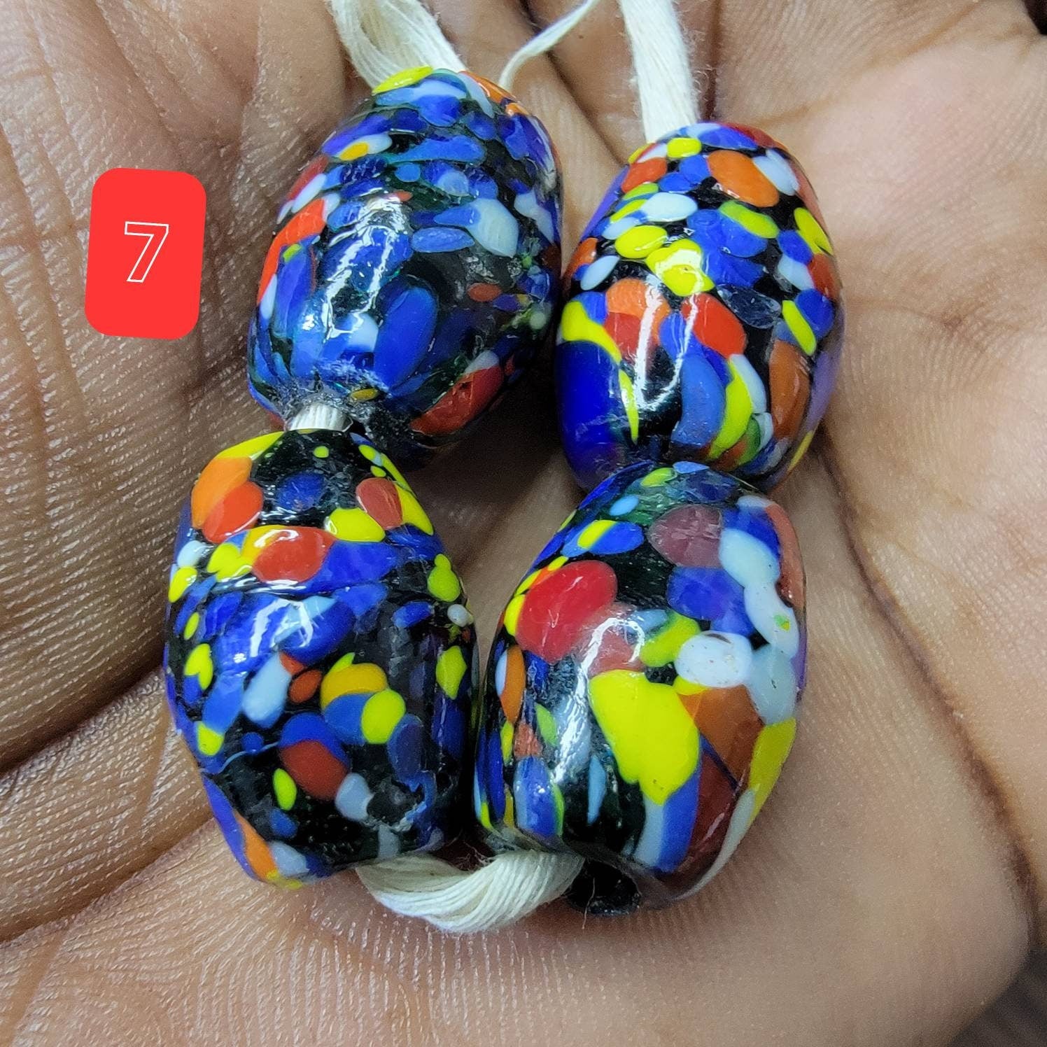 Barrel Indian Glass Beads