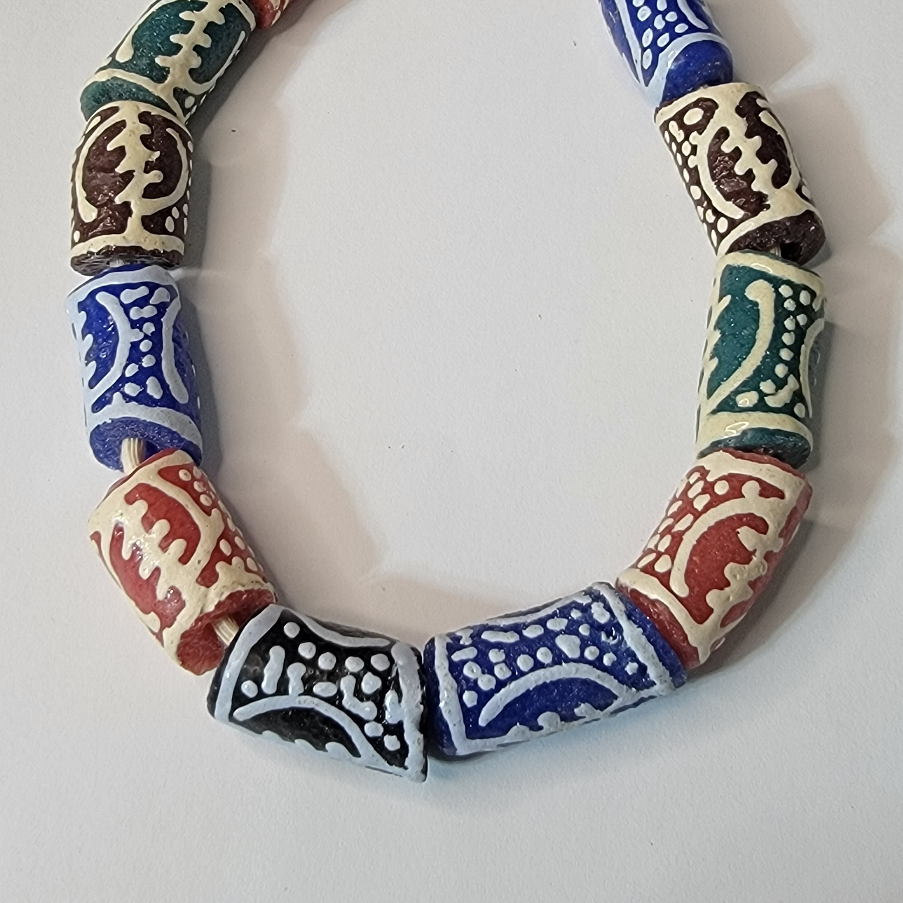 Gye Nyame Beads, Ghana Beads, Tribal Beads