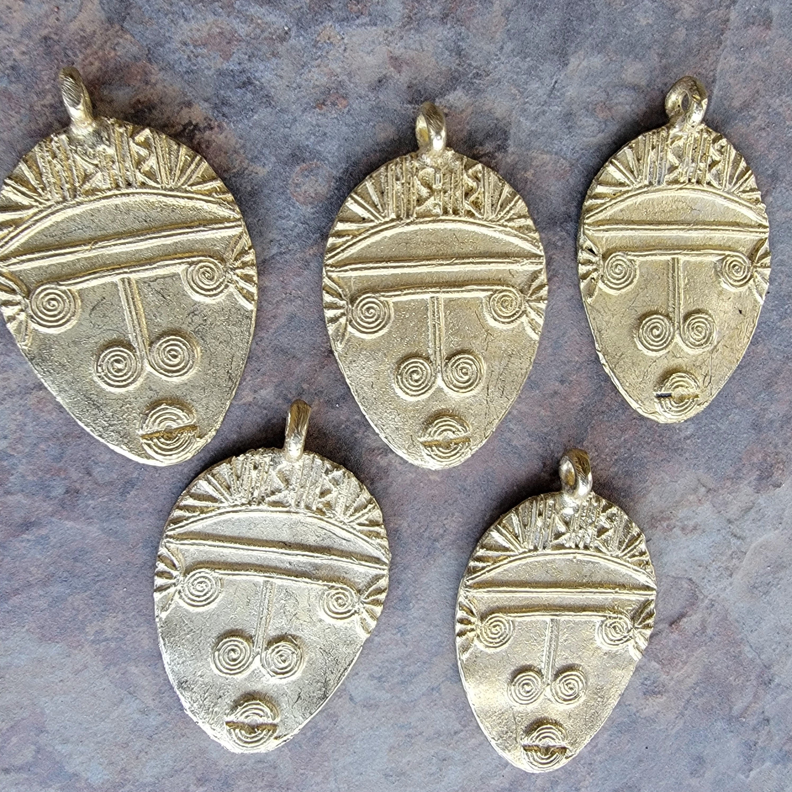 Ashanti Brass, Pendant, Brass Beads