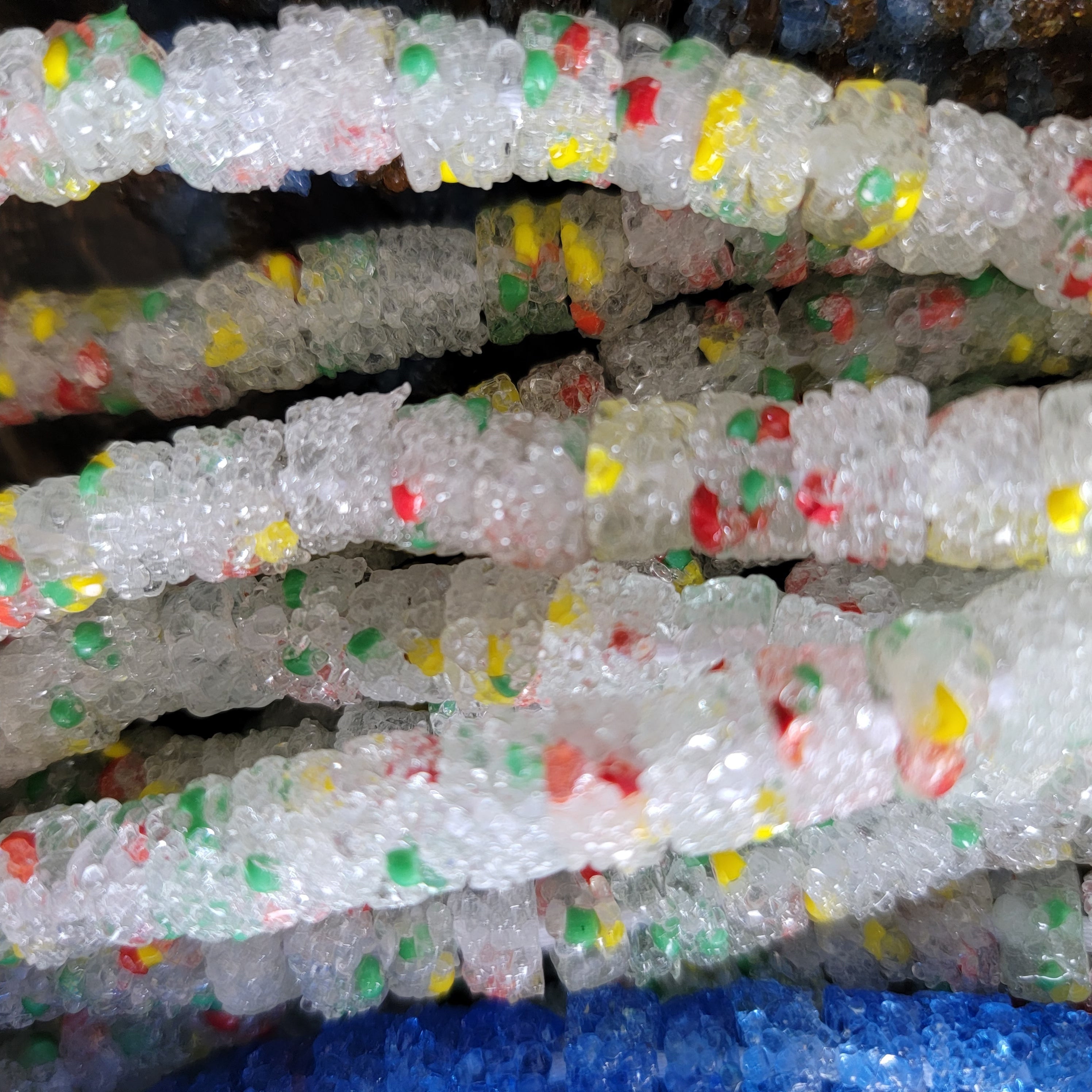 100 Sugar Glass Beads, Recycled Glass Beads