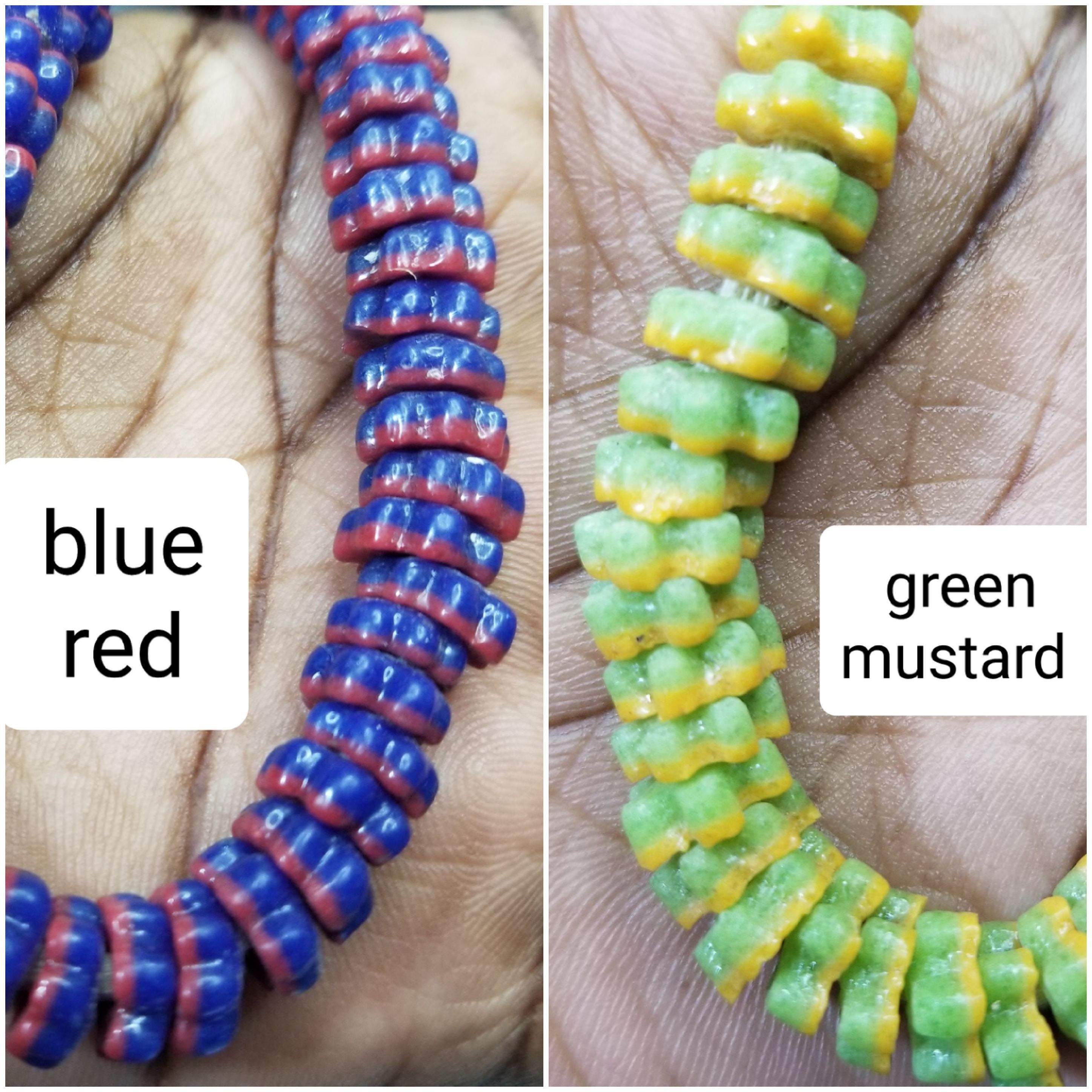 60+ Star African Spacer Beads, Krobo Disk, African Beads