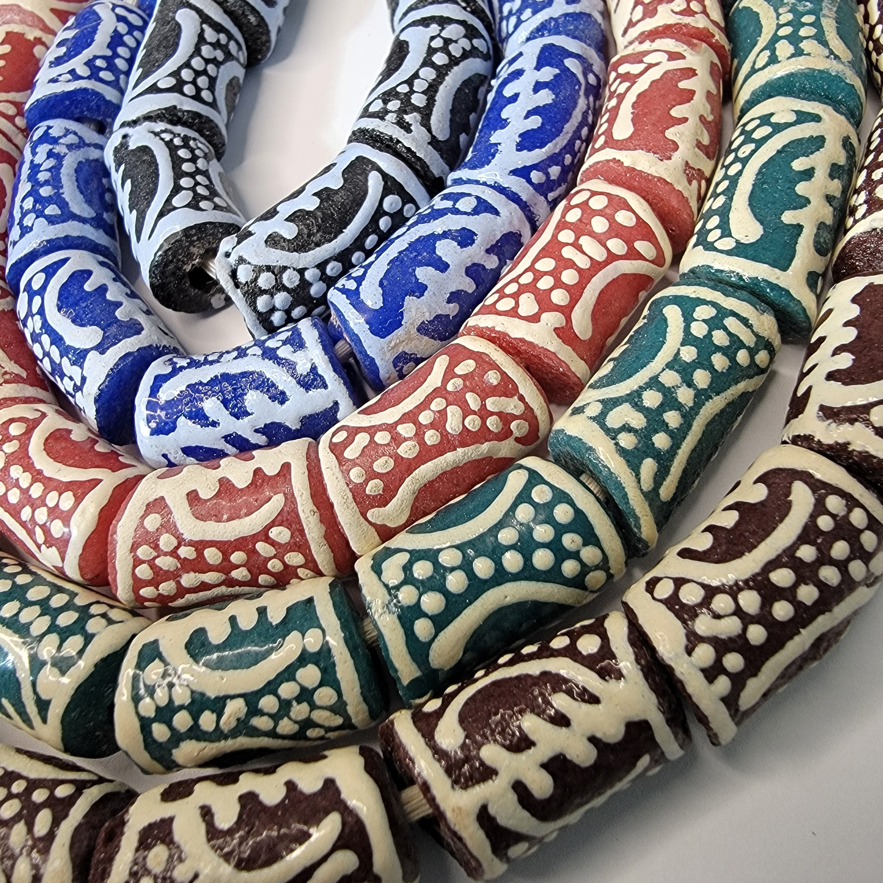 Gye Nyame Beads, Ghana Beads, Tribal Beads