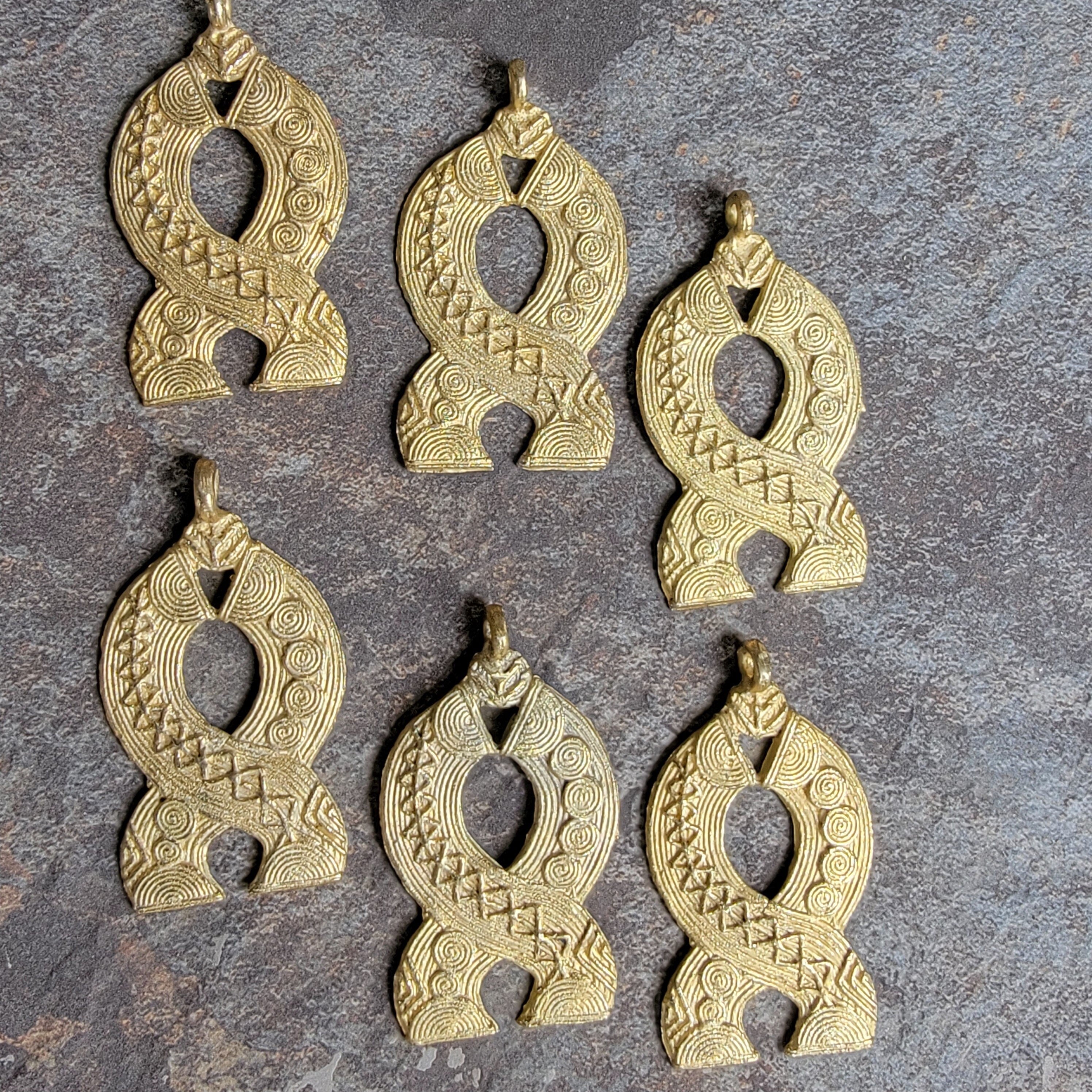 Tribal Brass Beads, Handmade Pendant