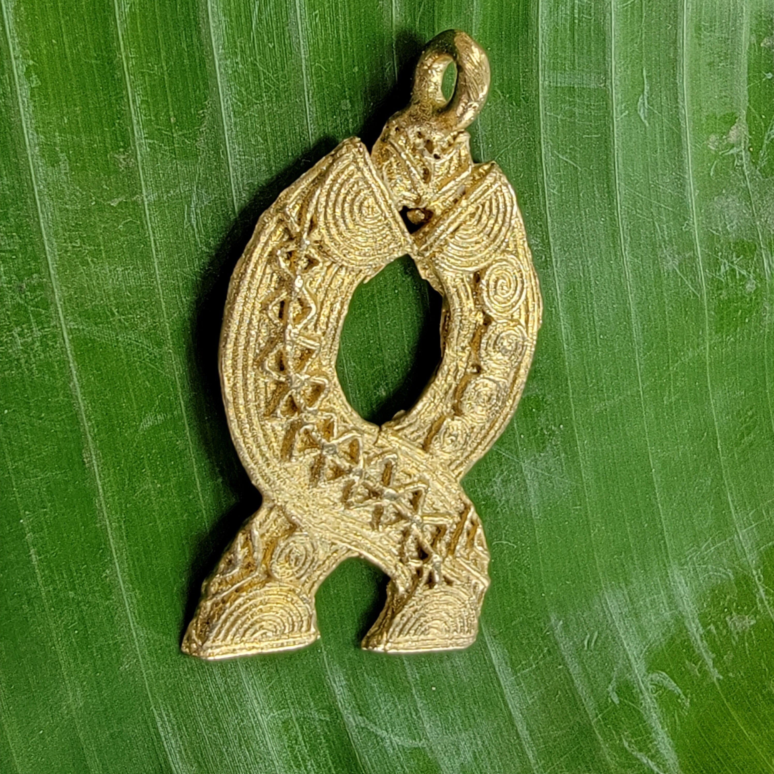 Tribal Brass Beads, Handmade Pendant