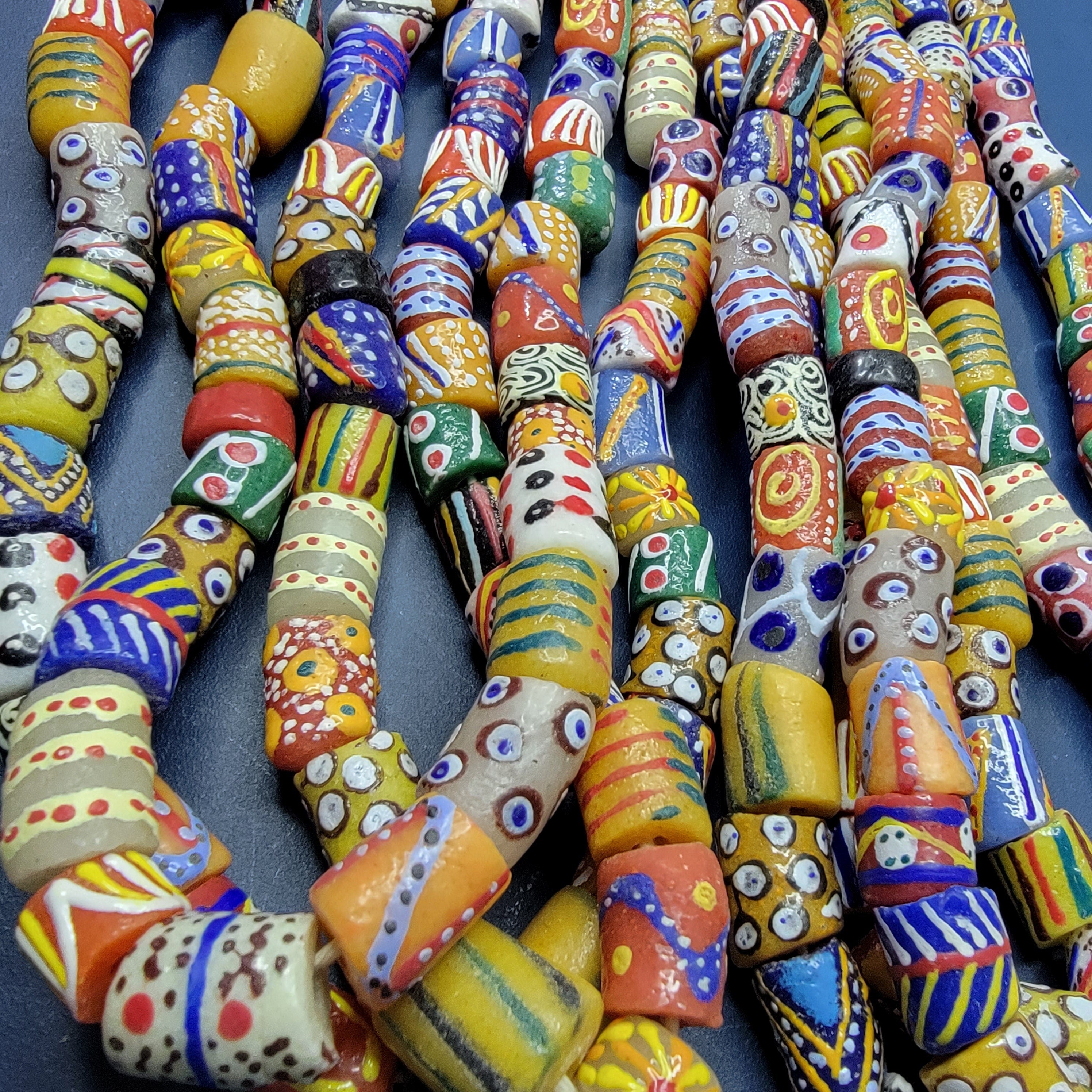 60 Pieces African Beads, Handmade Jewelry Beads