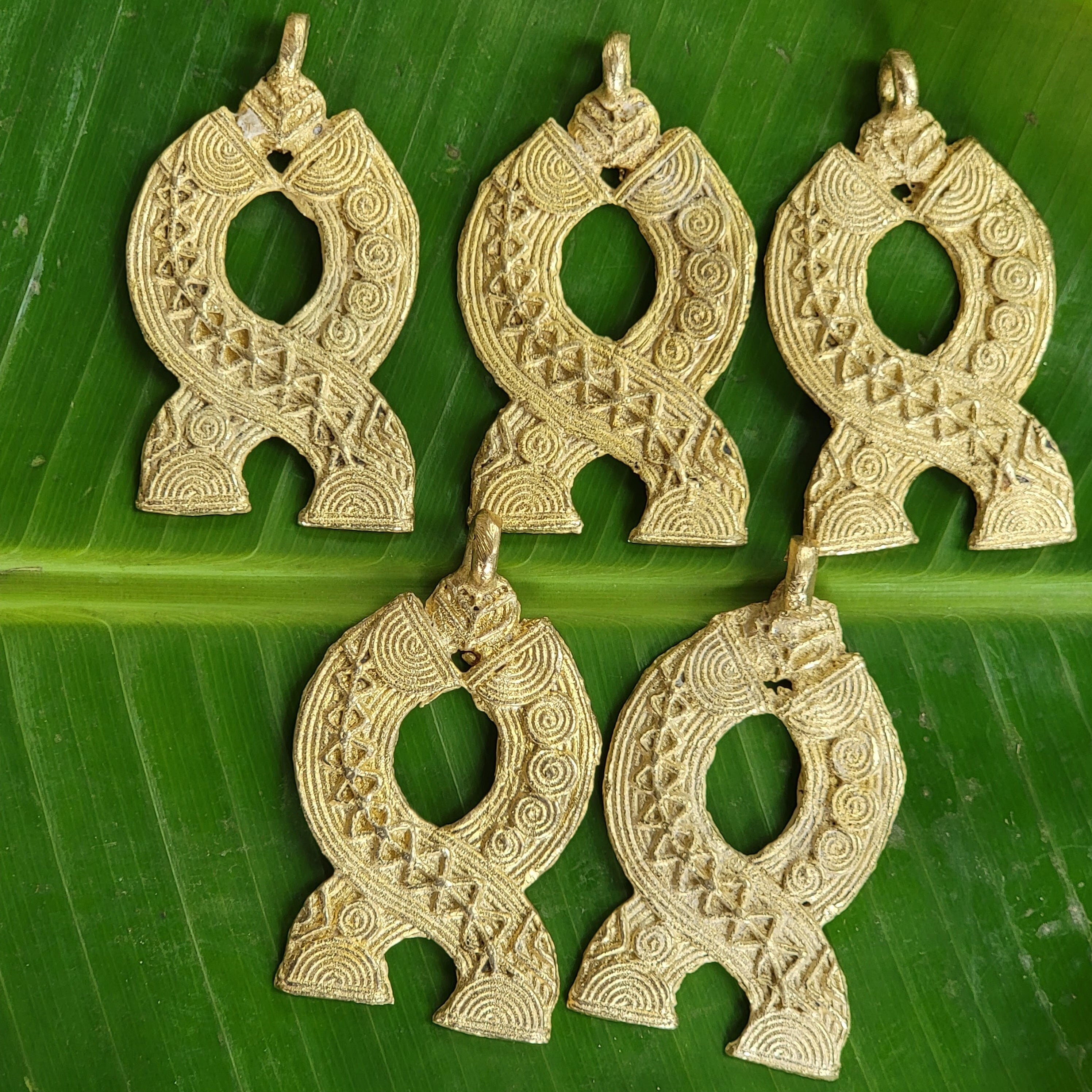 Tribal Brass Beads, Handmade Pendant