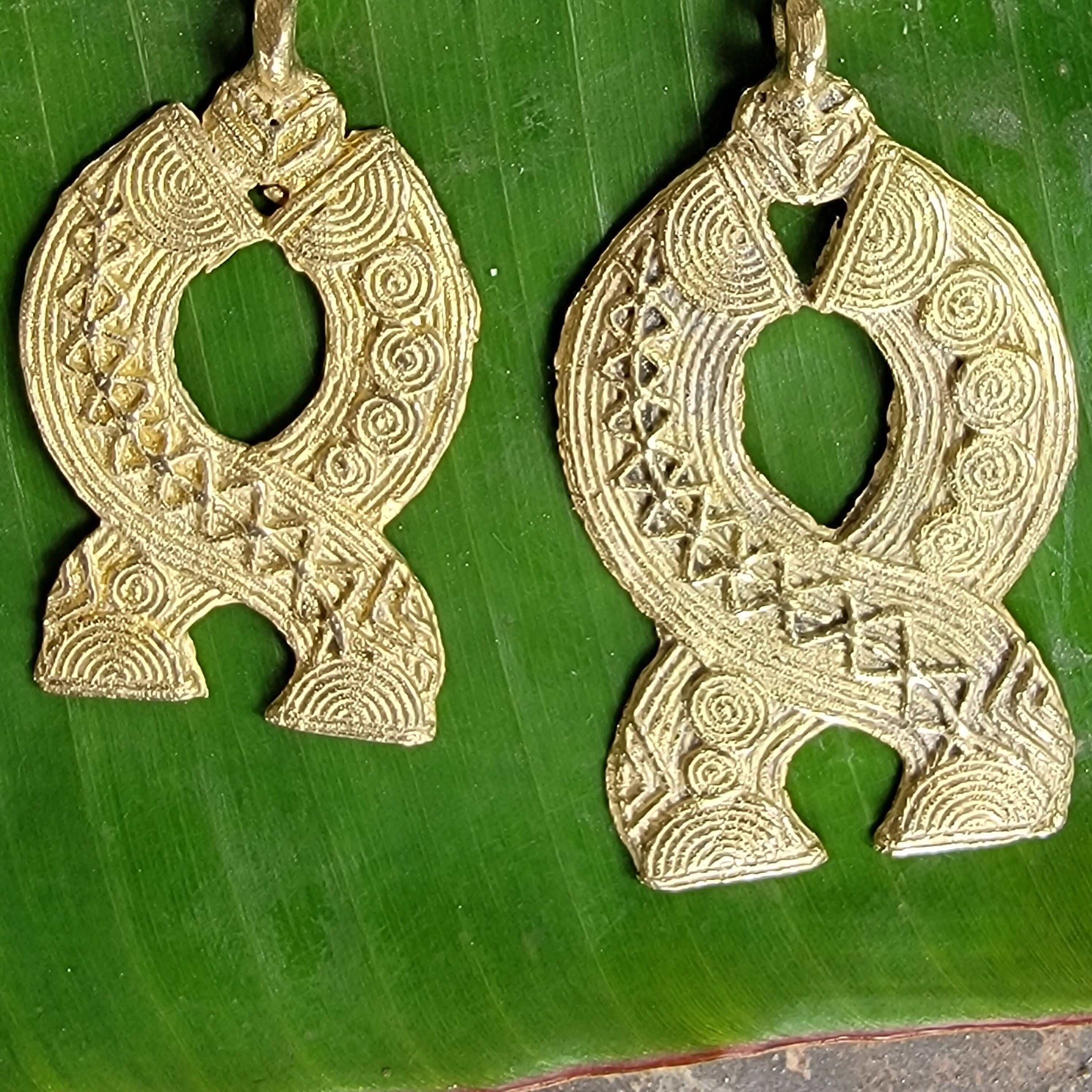 Tribal Brass Beads, Handmade Pendant