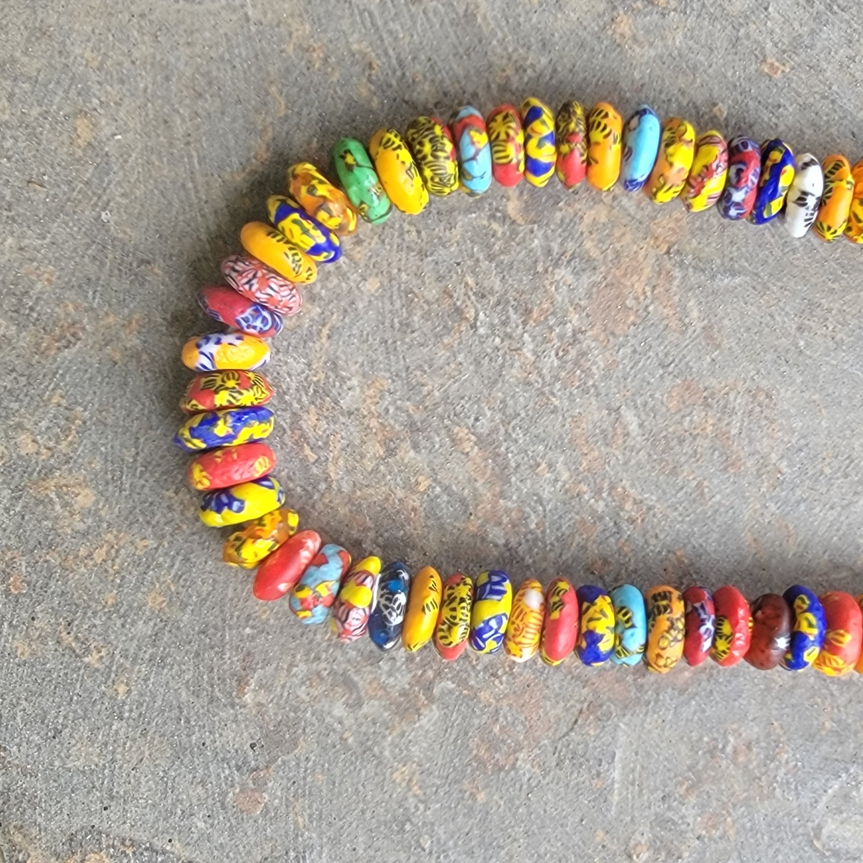 14mm Spacer Beads, African Glass Beads