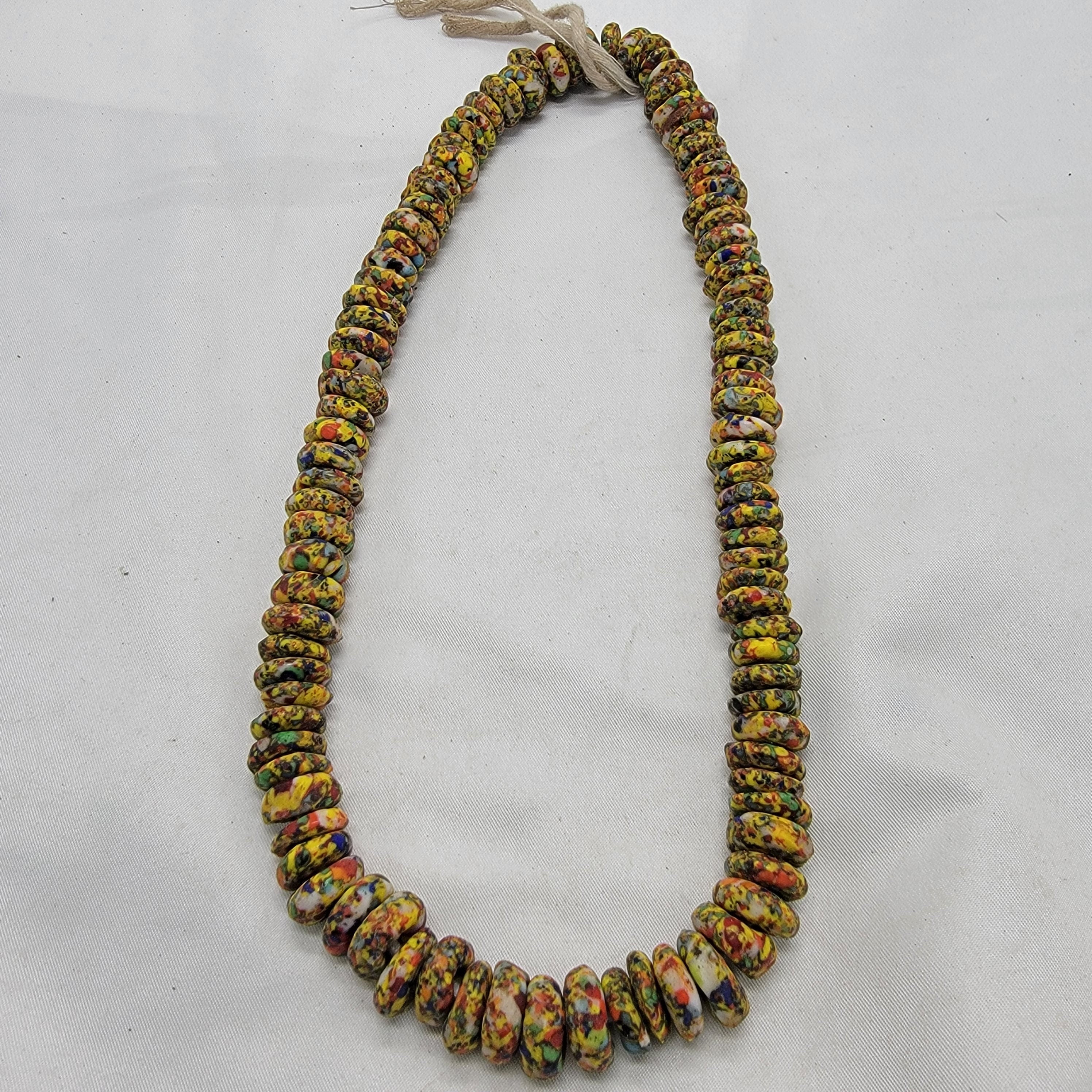 100 Saucer Beads, African Glass Beads