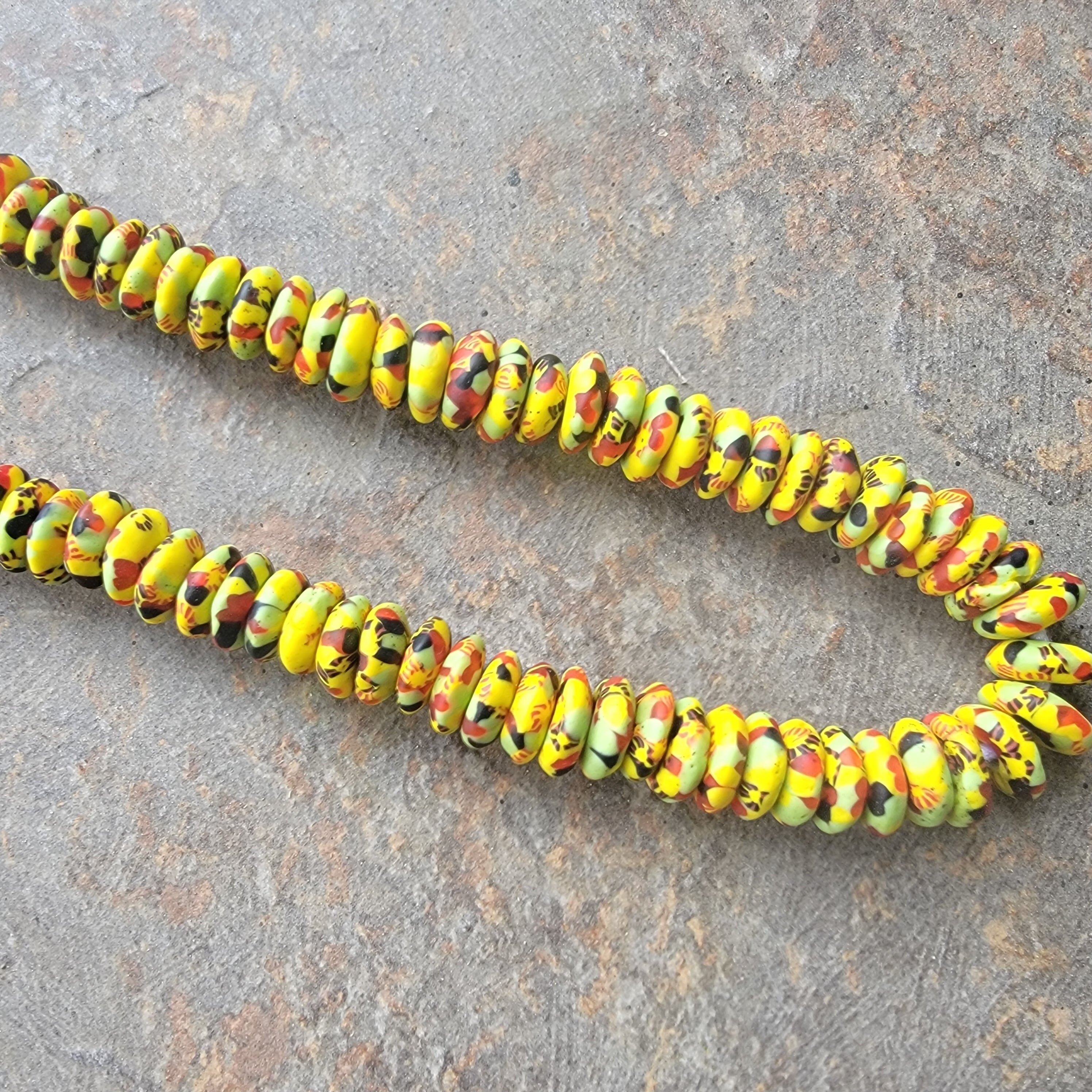 14mm Spacer Beads, African Glass Beads