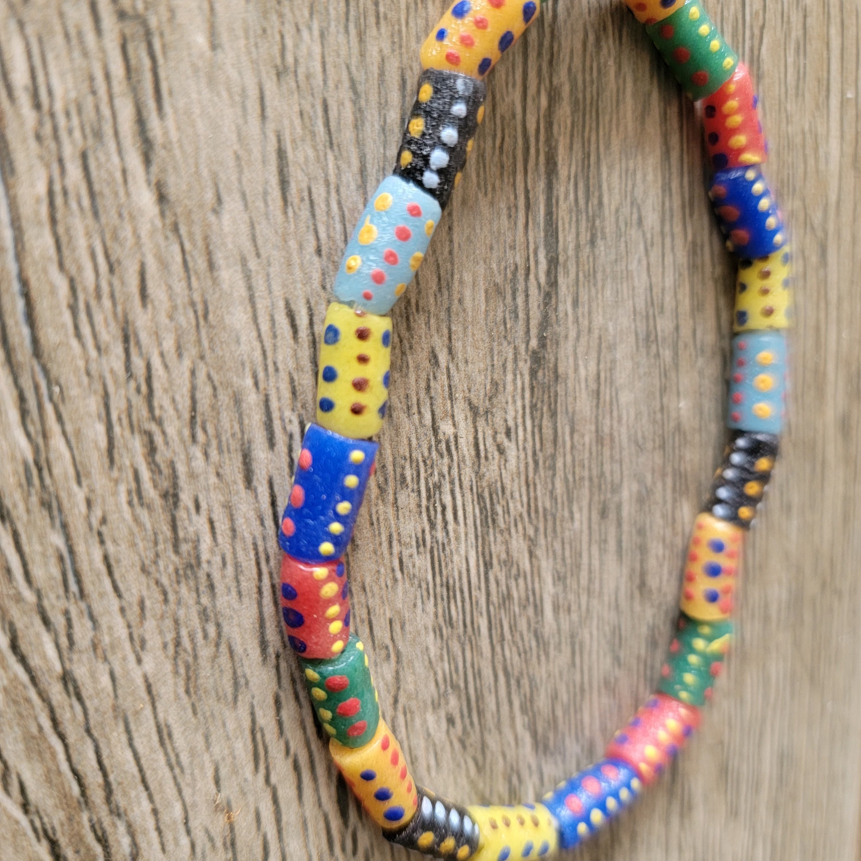 22 Tiny Dotted African Mix Beads