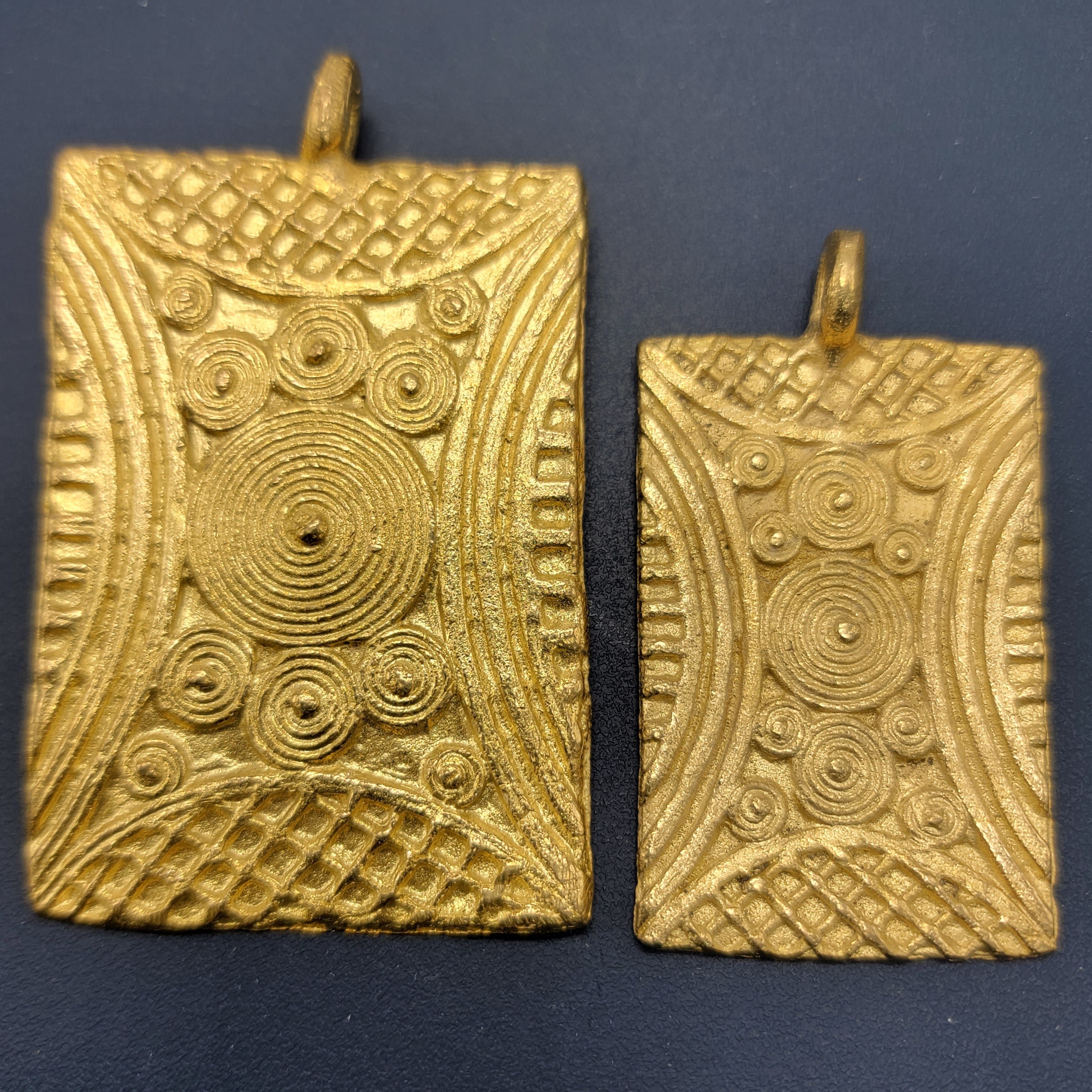 African Brass Pendant, Ashanti Brass