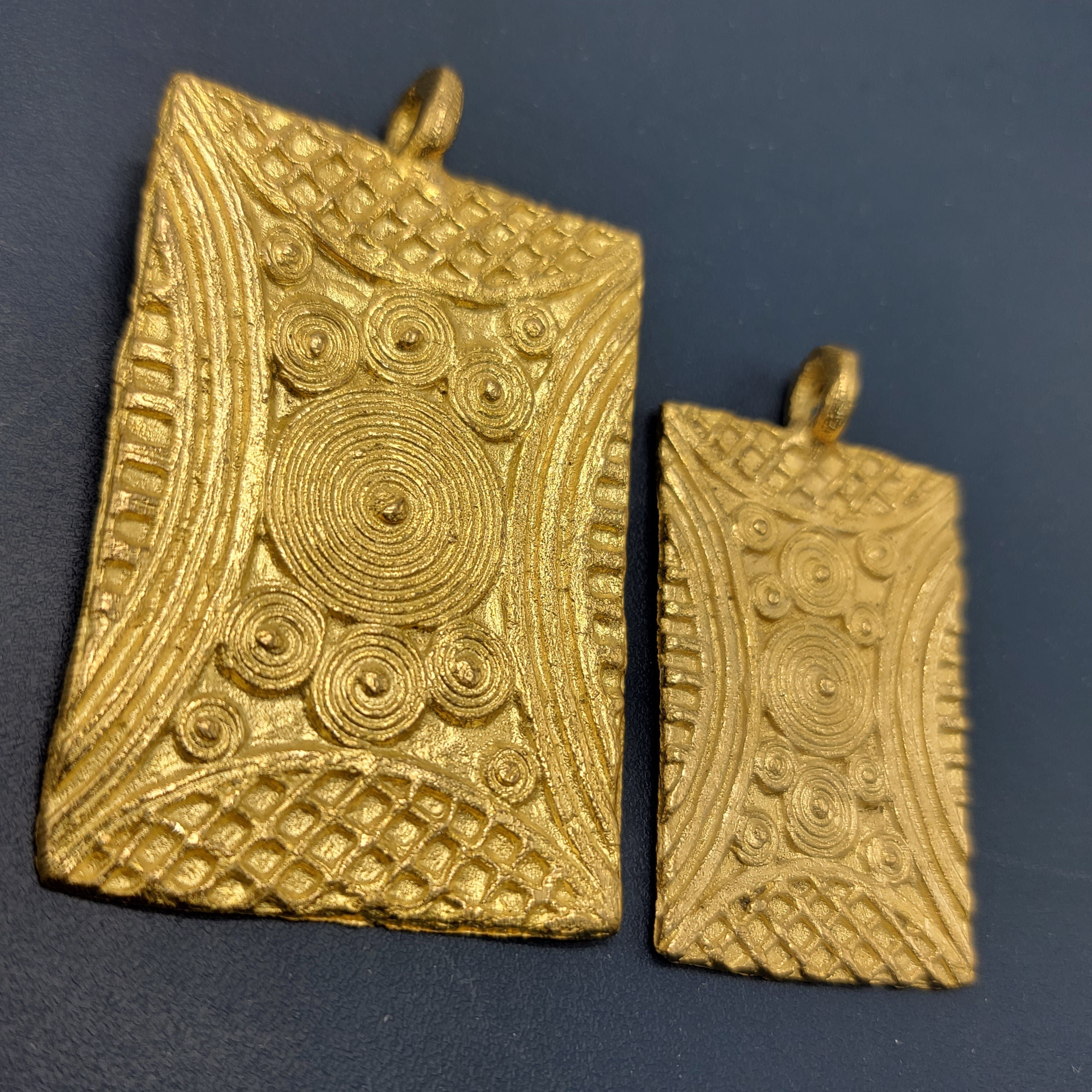 African Brass Pendant, Ashanti Brass