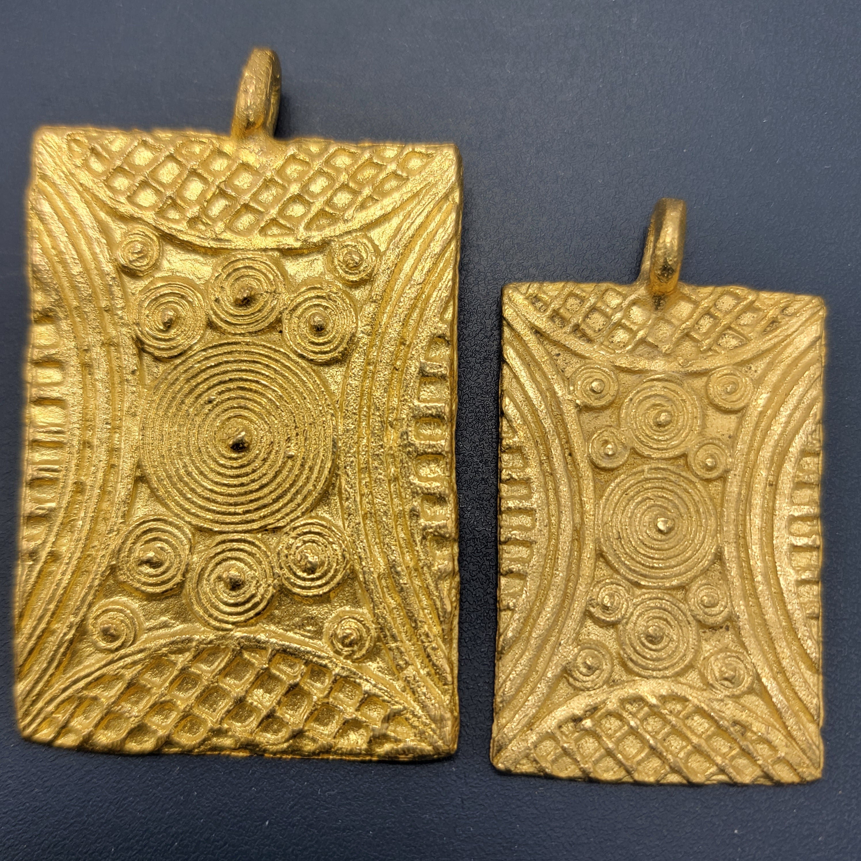 African Brass Pendant, Ashanti Brass