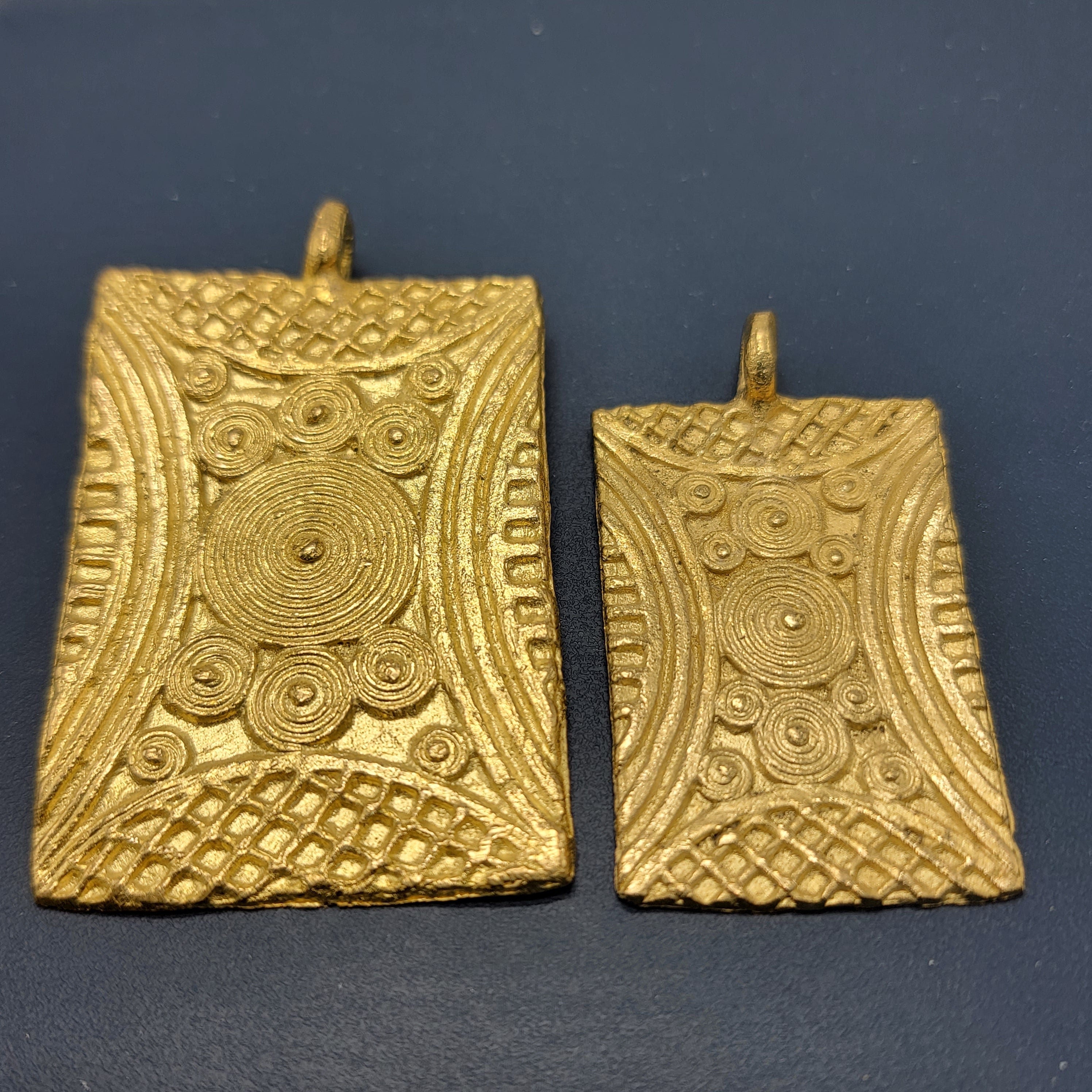 African Brass Pendant, Ashanti Brass