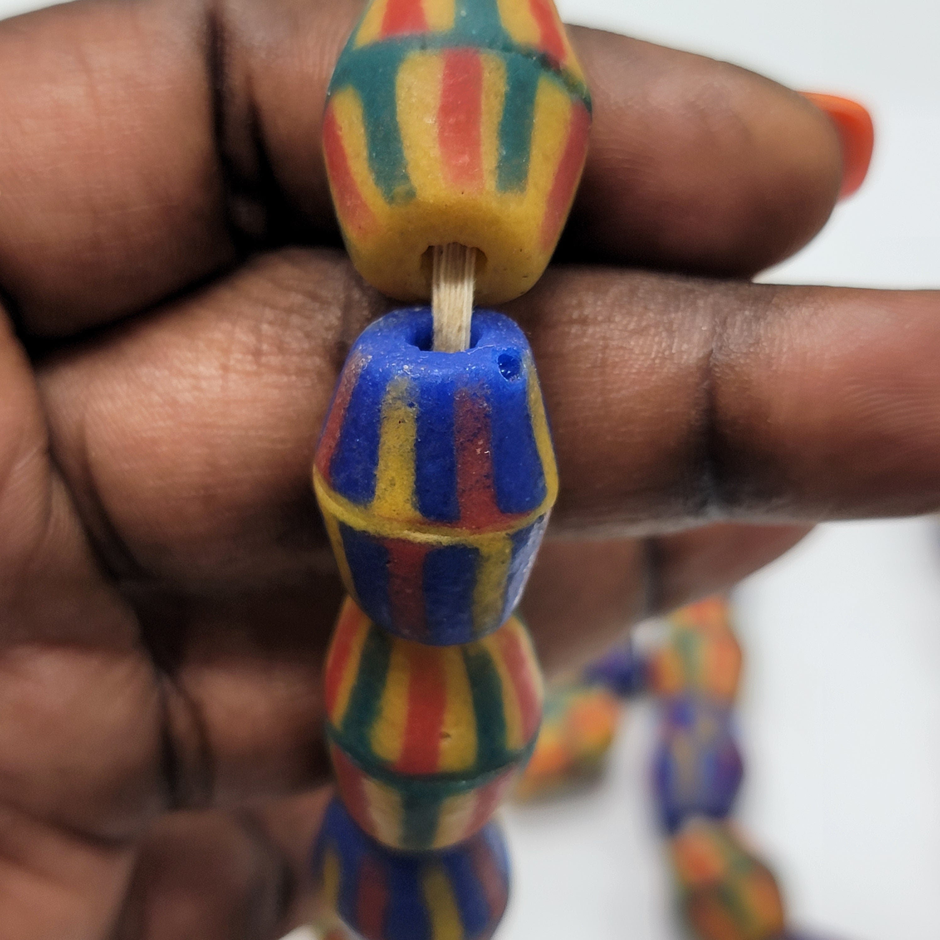 Ghana Mix Bi-cone Beads, African Beads