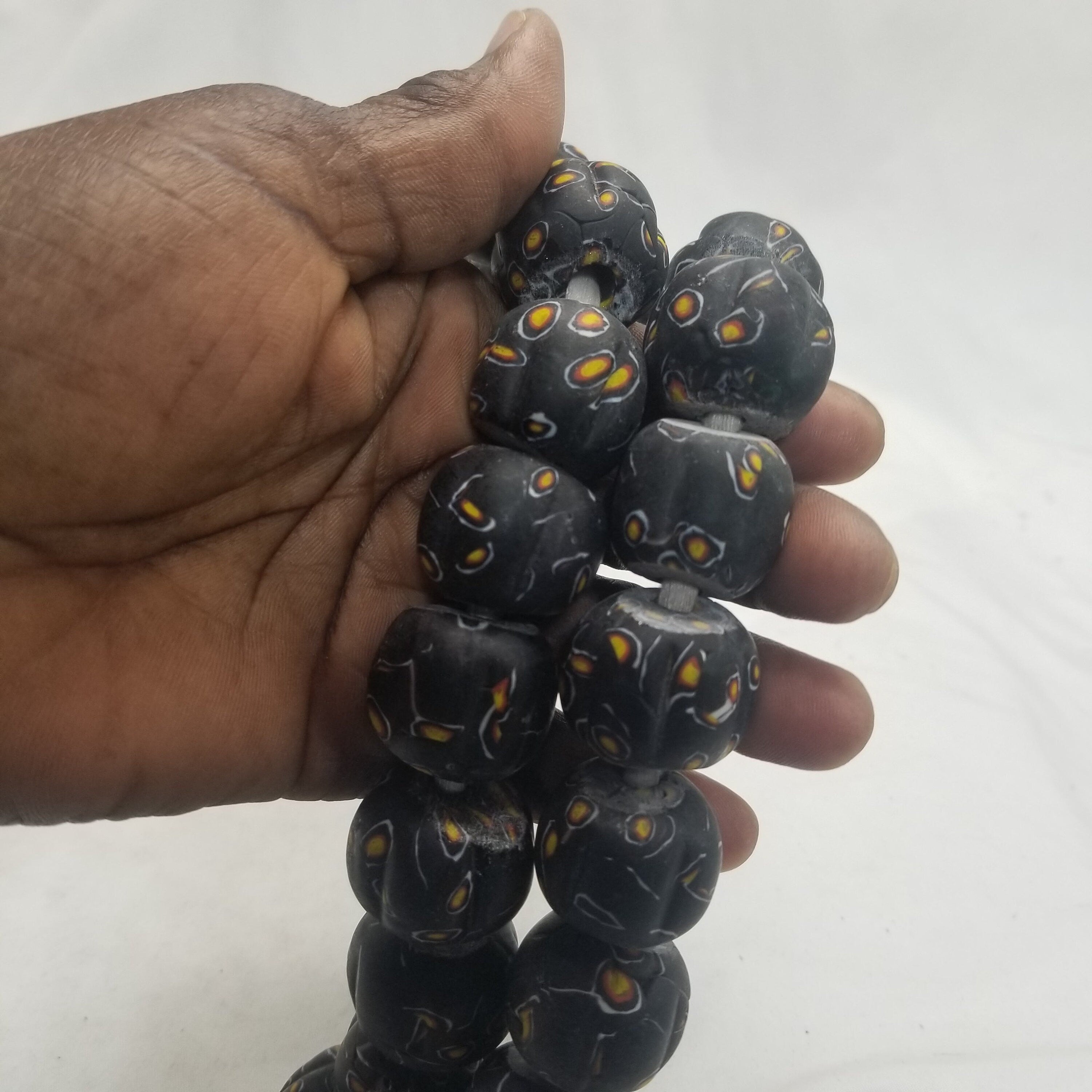 Black Millefiori Beads