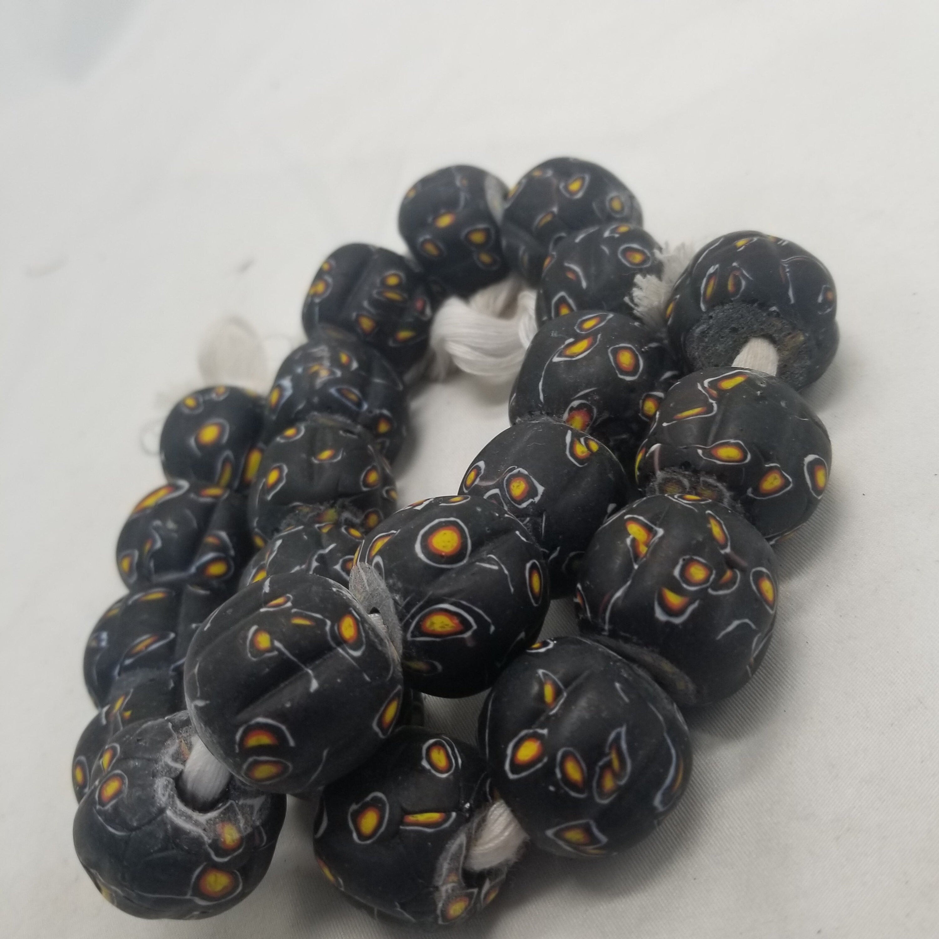 Black Millefiori Beads