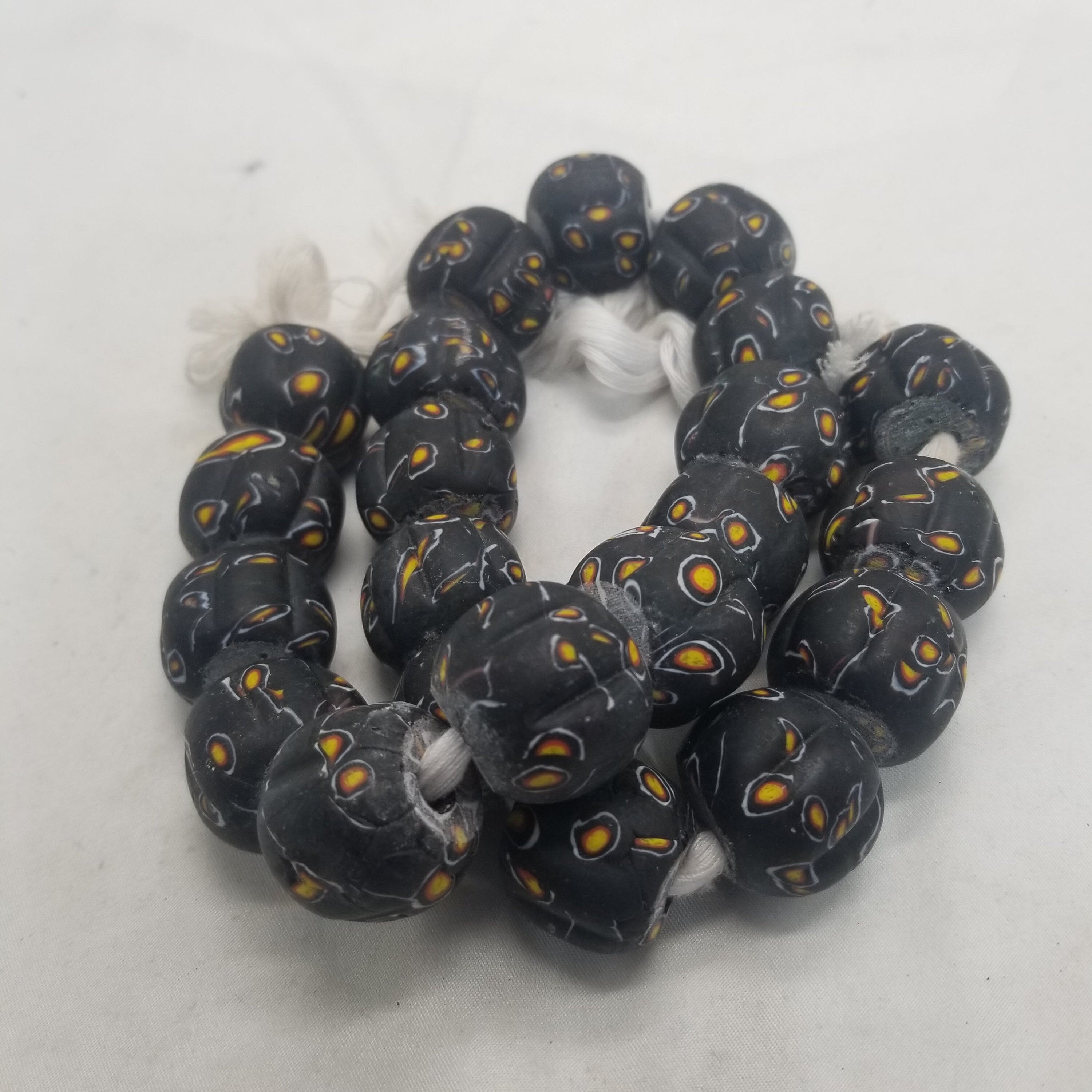 Black Millefiori Beads