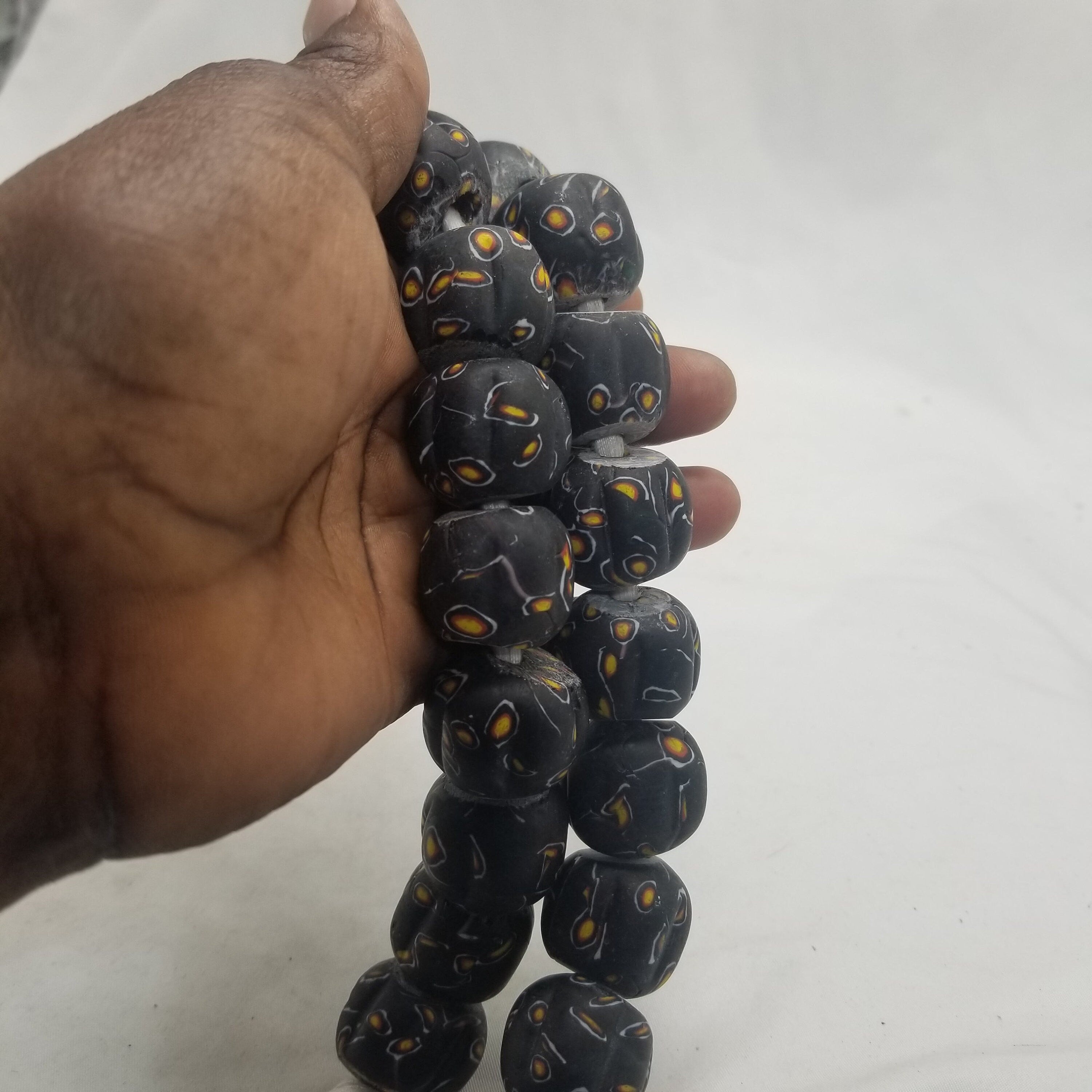 Black Millefiori Beads