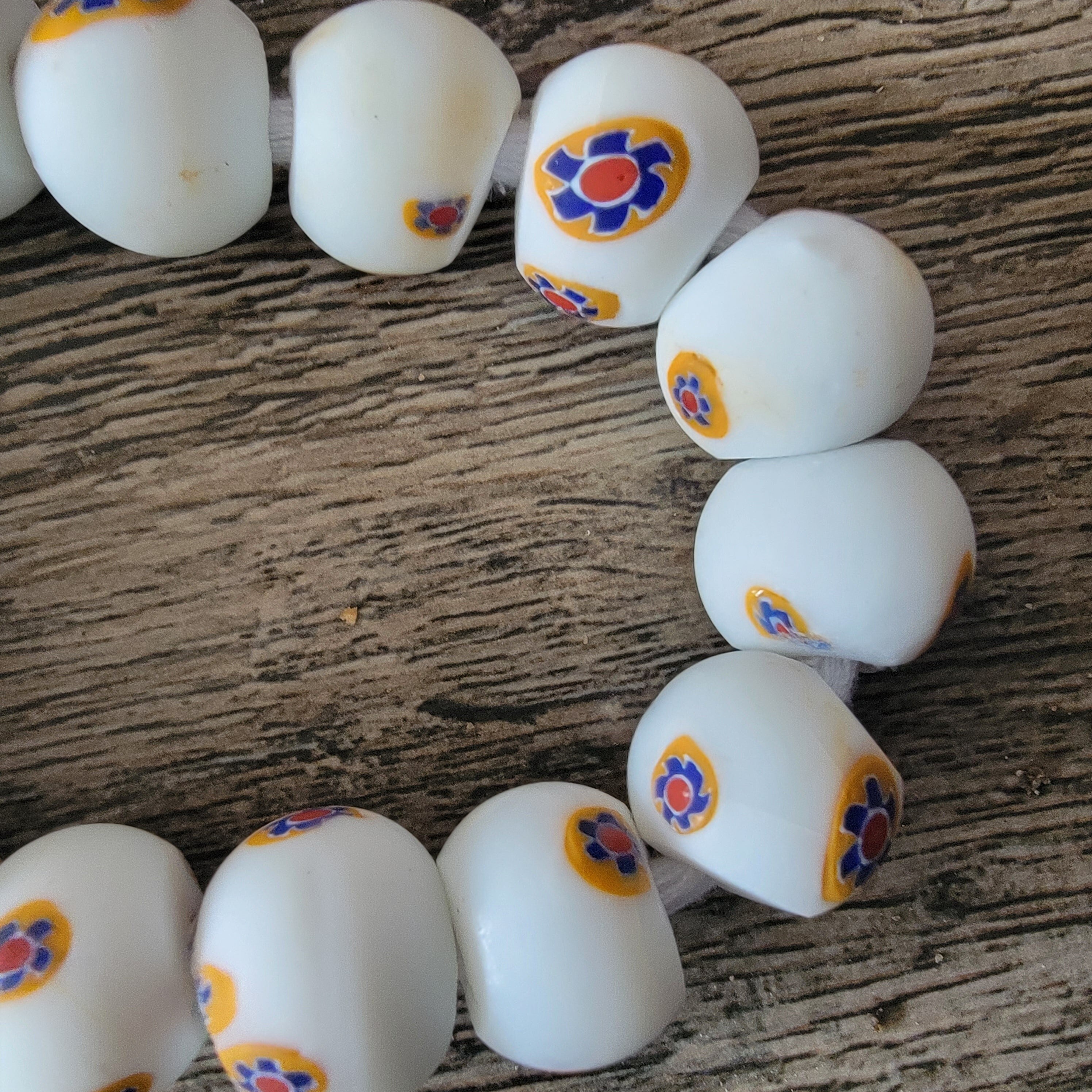 Round Millefiori Beads, Glass Beads