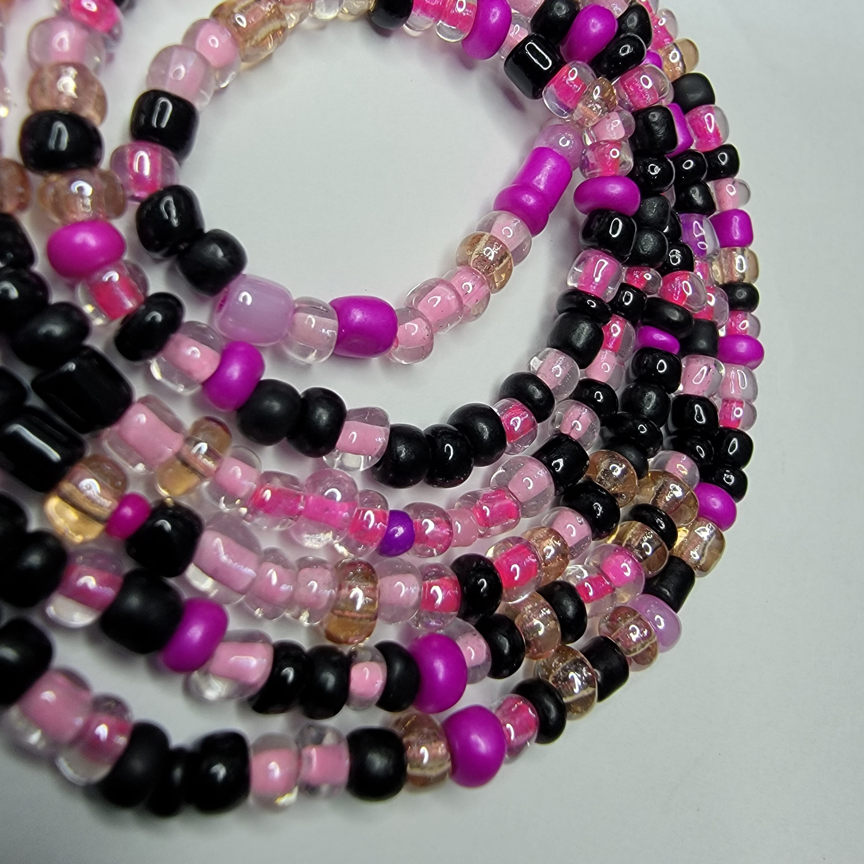 pink waist beads