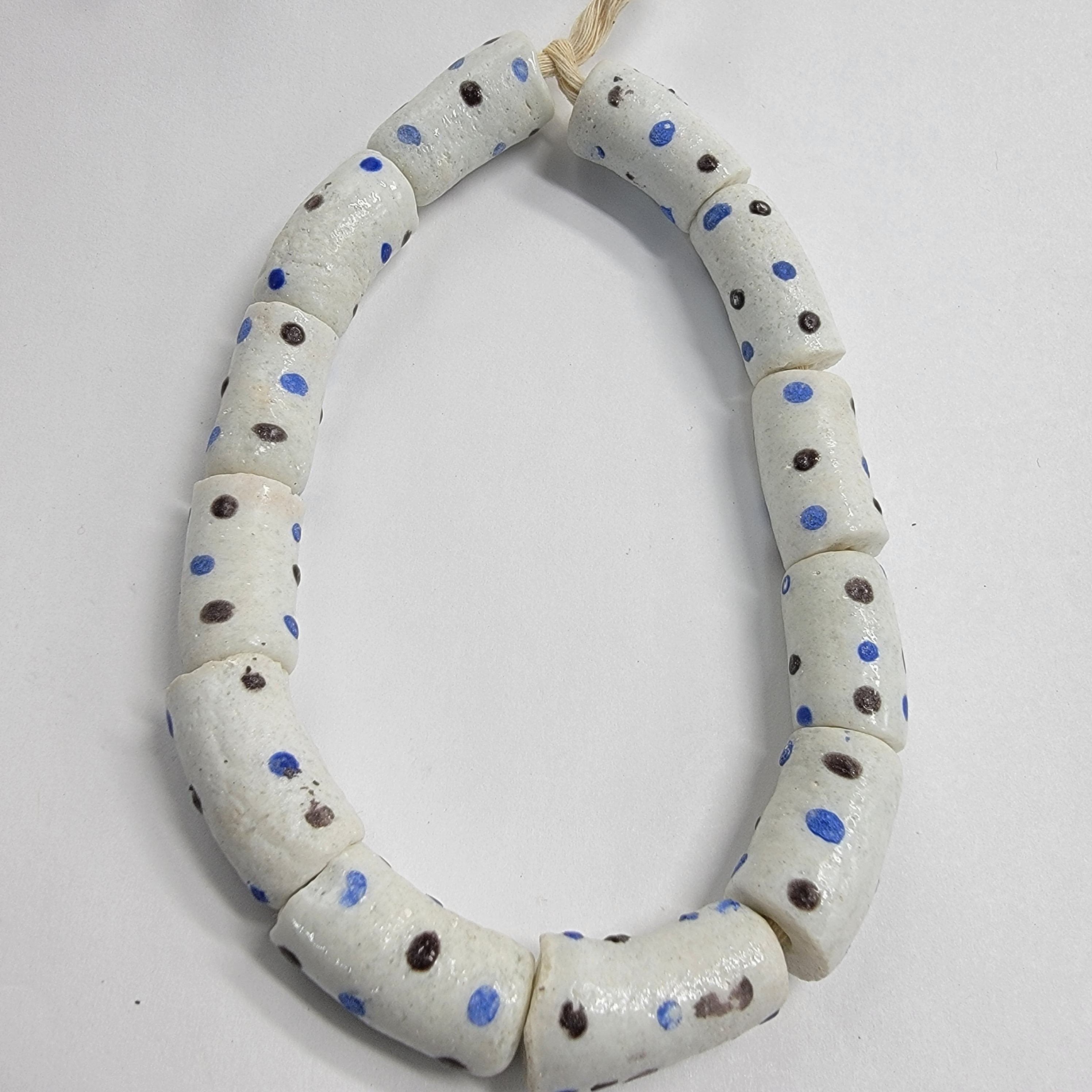 White Krobo Powdered Glass Beads