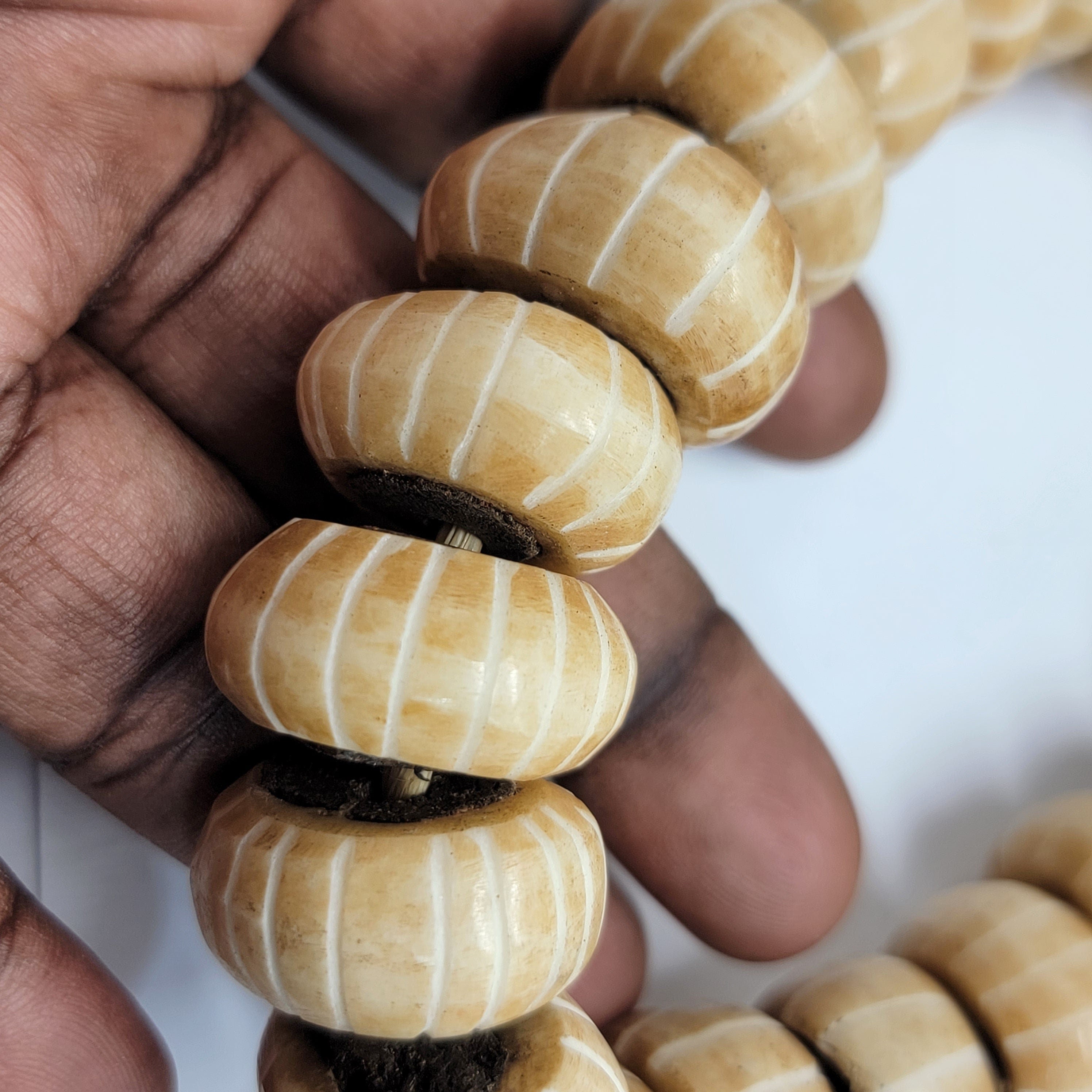 Light Brown African Bone Beads