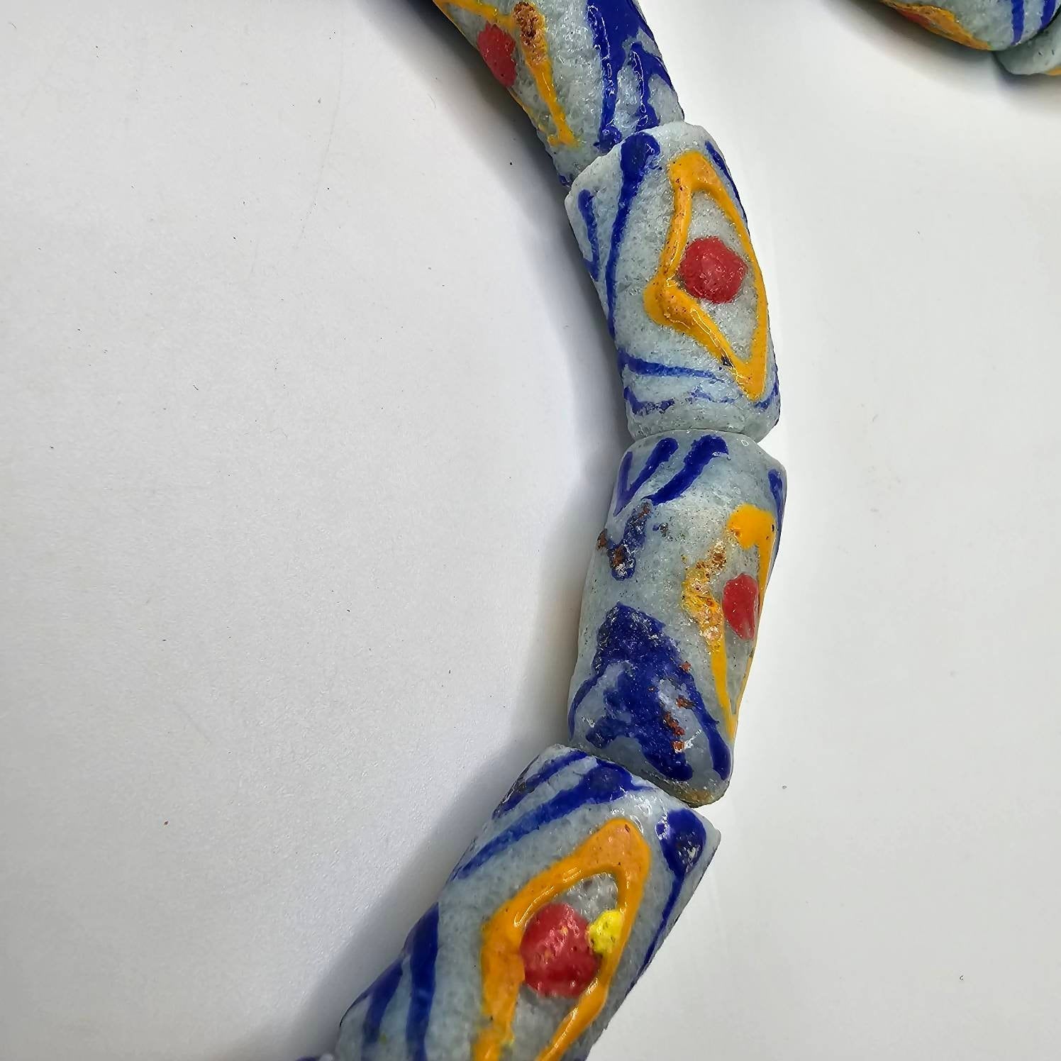 Blue Handmade African Beads, Jewelry Making