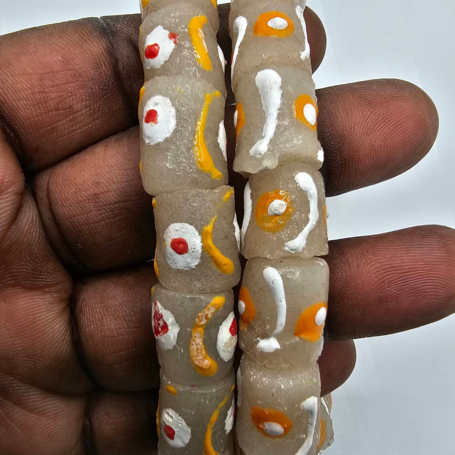 Frosted Eye, African Glass Beads