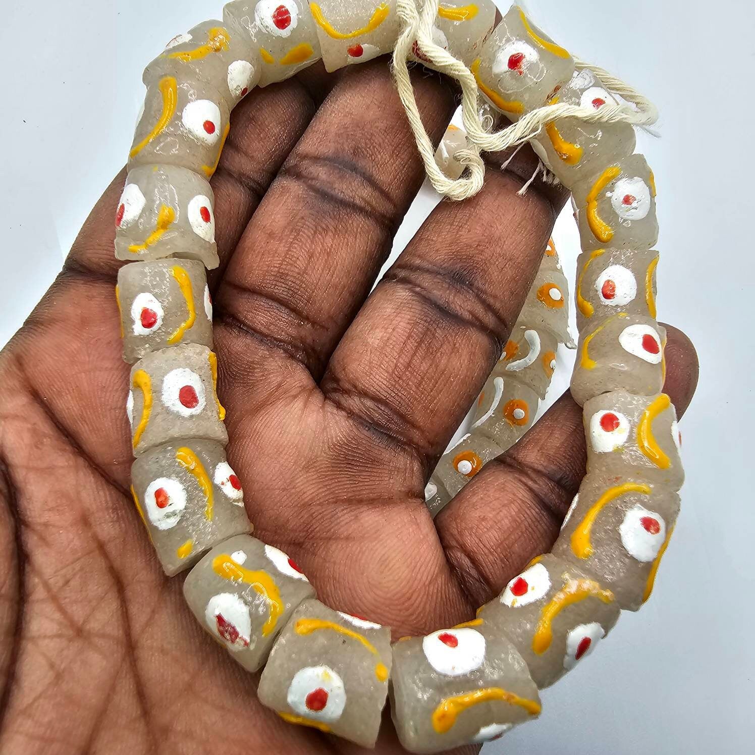 Frosted Eye, African Glass Beads