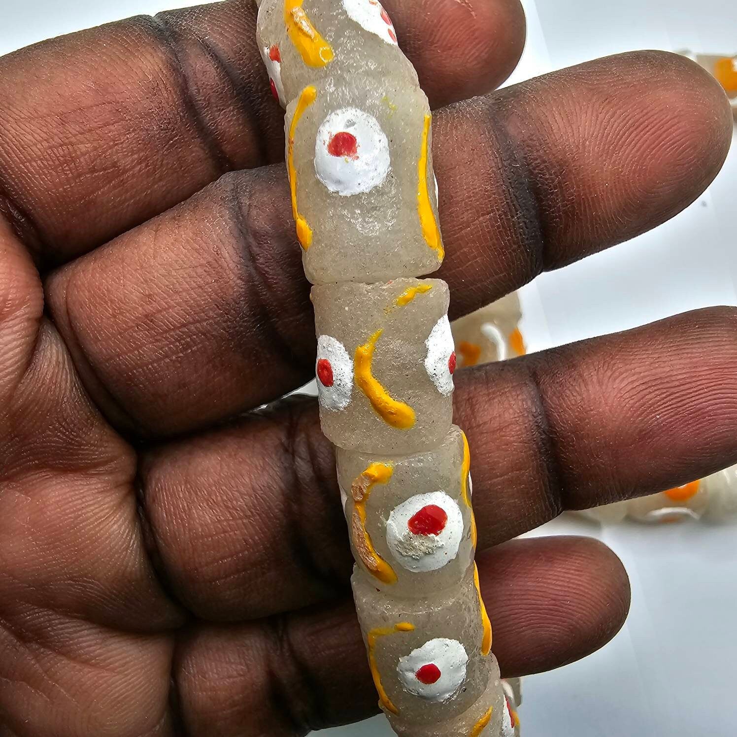 Frosted Eye, African Glass Beads