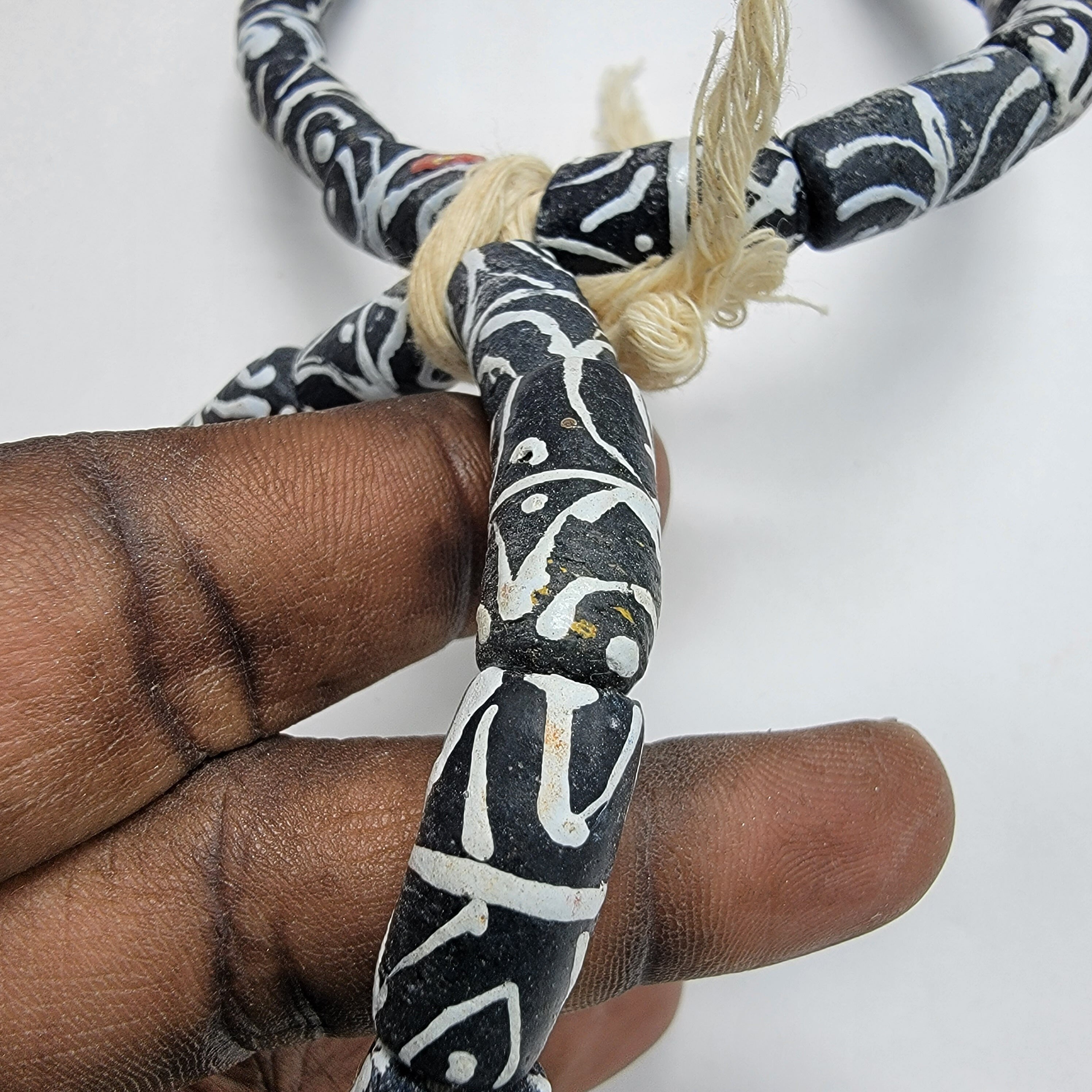 12 African beads,Krobo beads, recycle beads